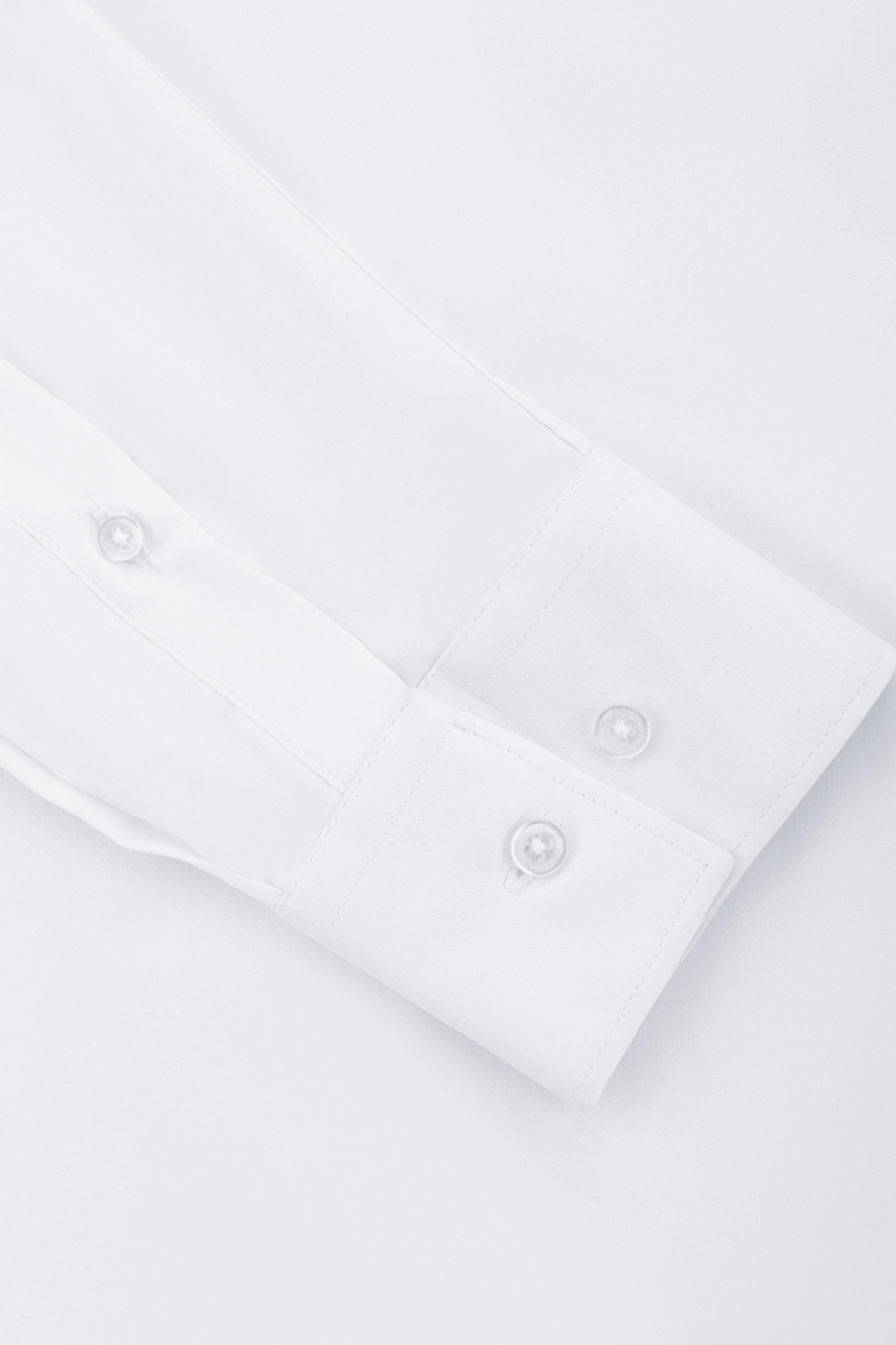 White Bamboo Blend Classic Shirt - Image 3