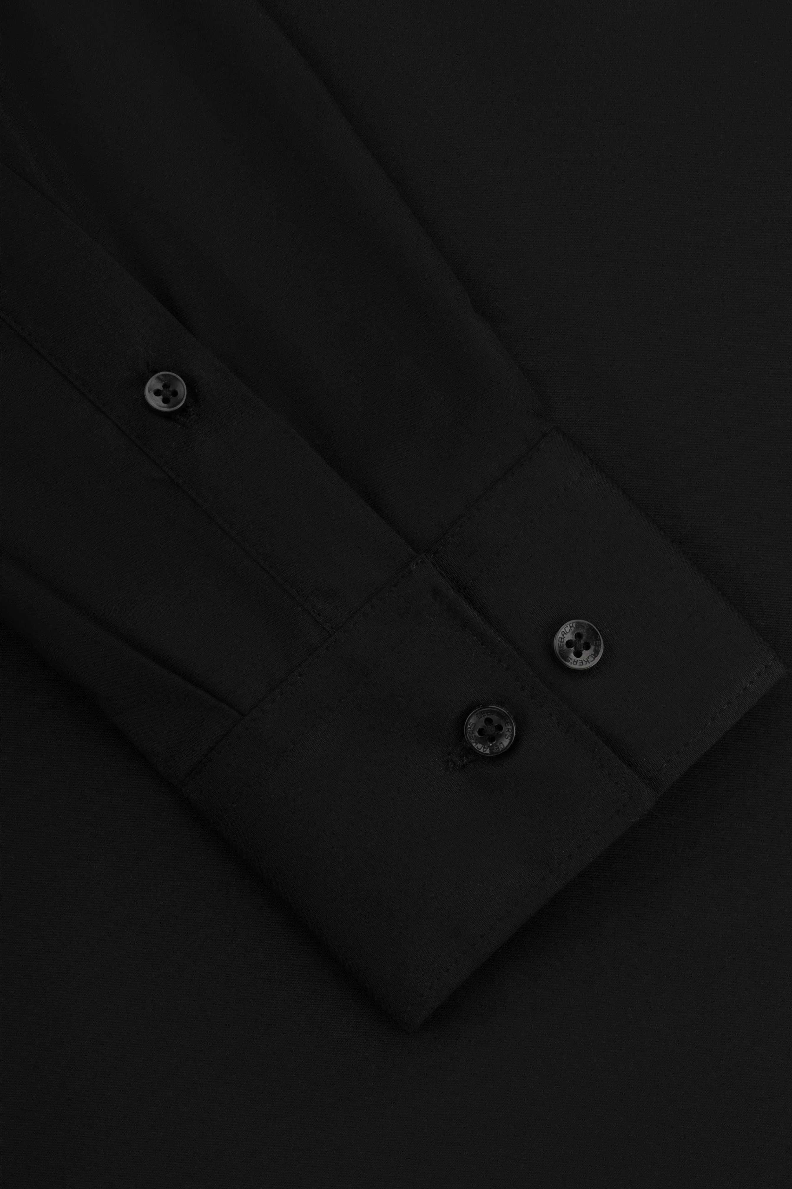 Black Bamboo Blend Classic Shirt - Image 3