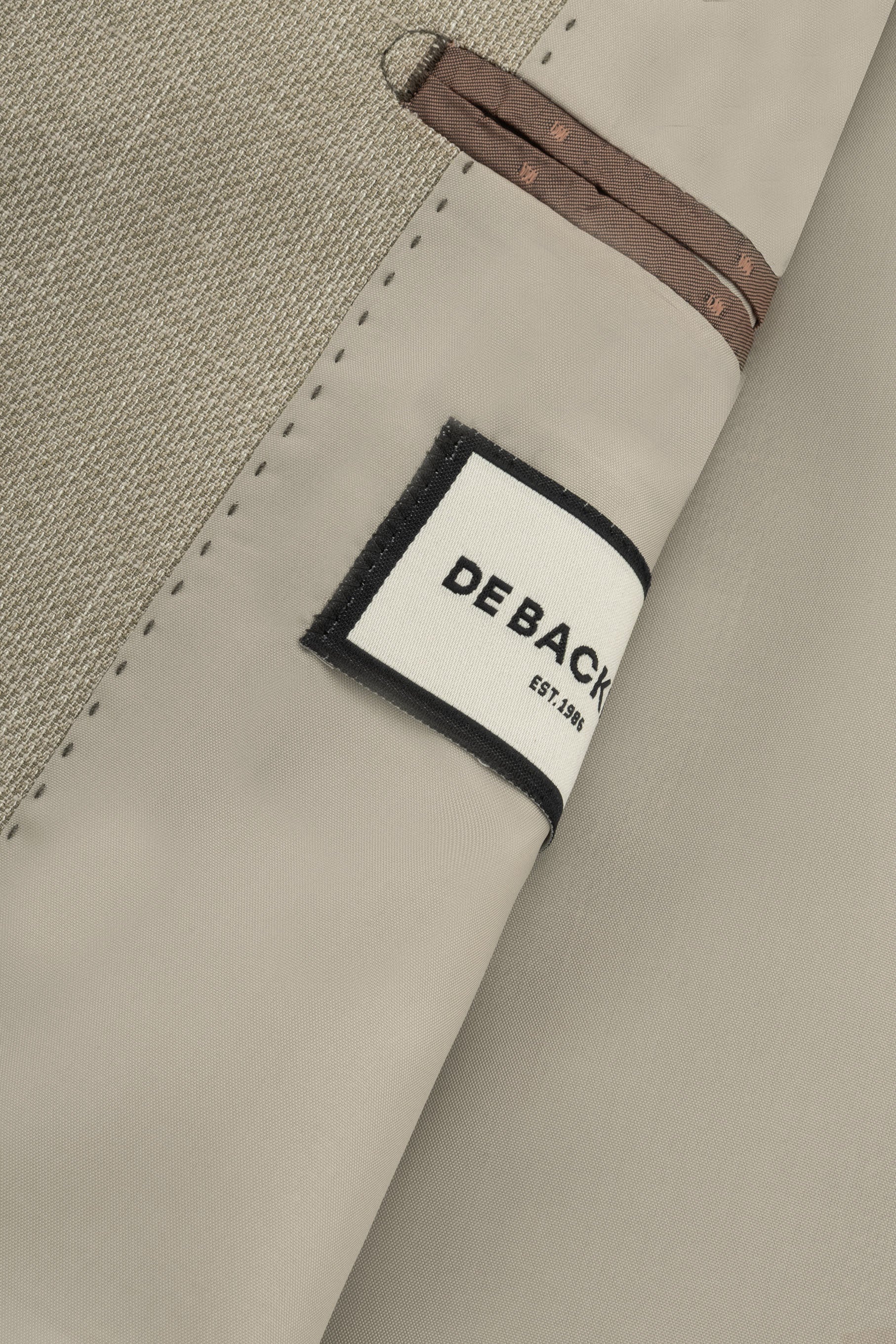 Beige Camo Micro-Textured Classic Blazer - Image 3