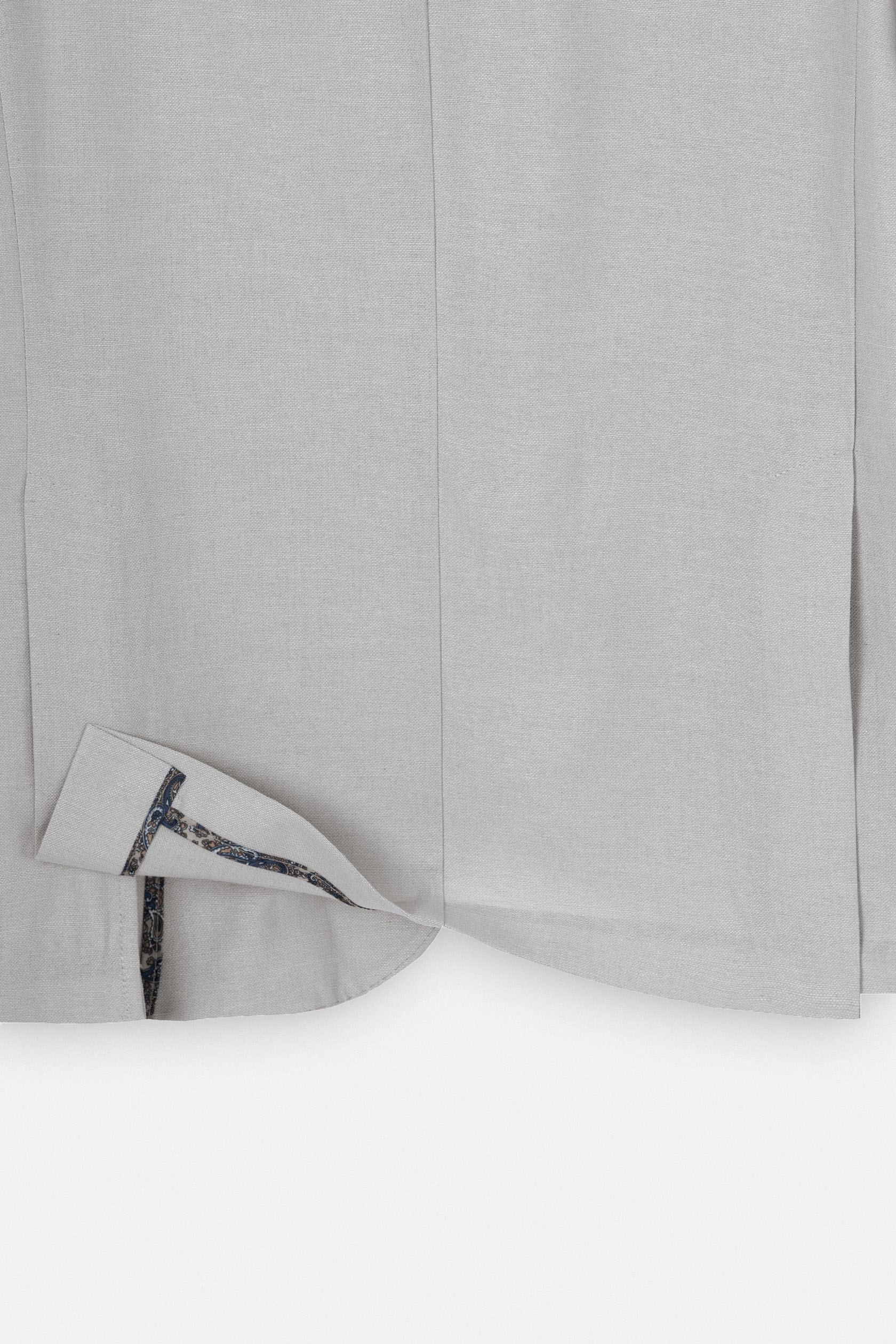 Beige Casual Linen Blend Blazer - Image 2