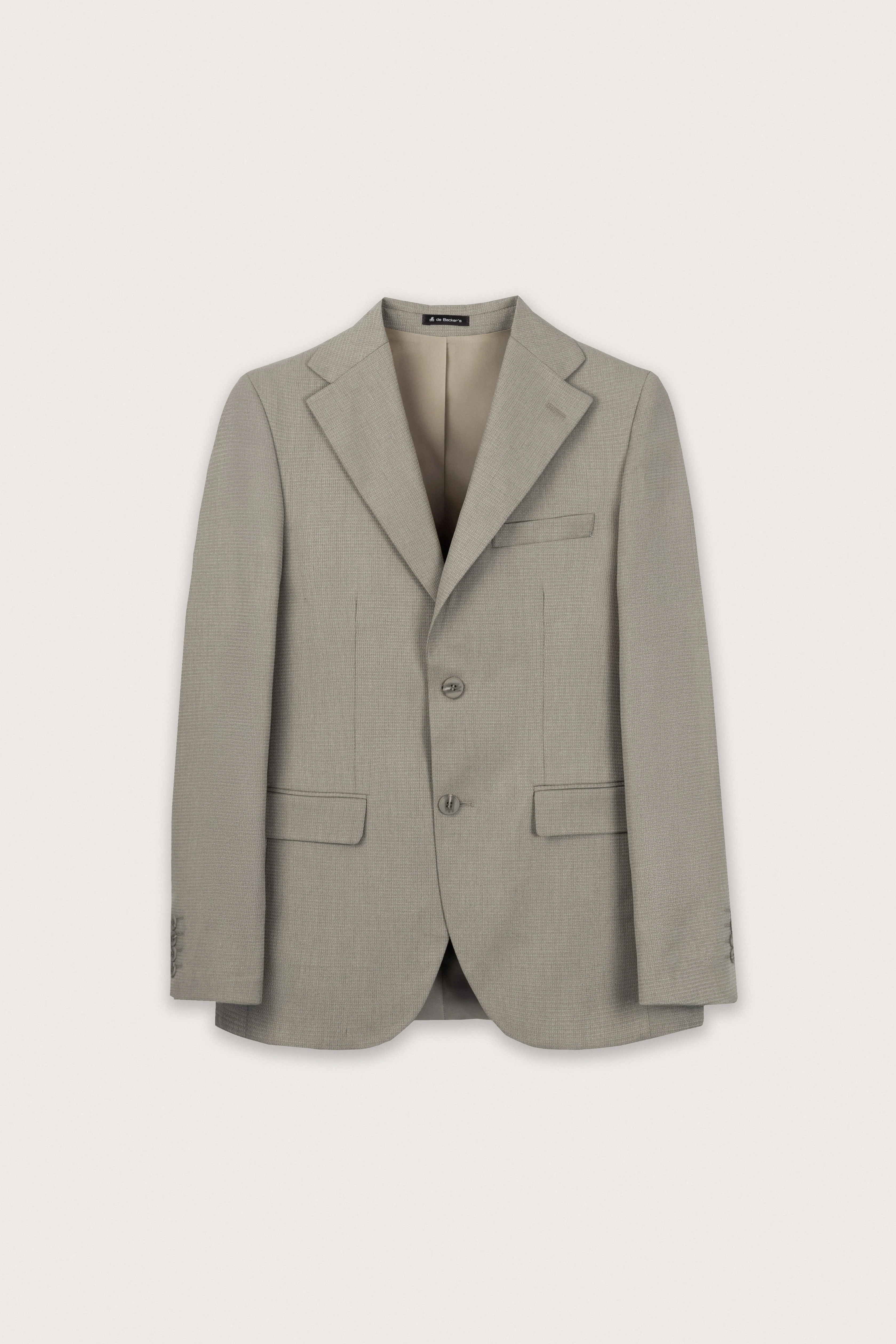 Beige Checked Classic Blazer