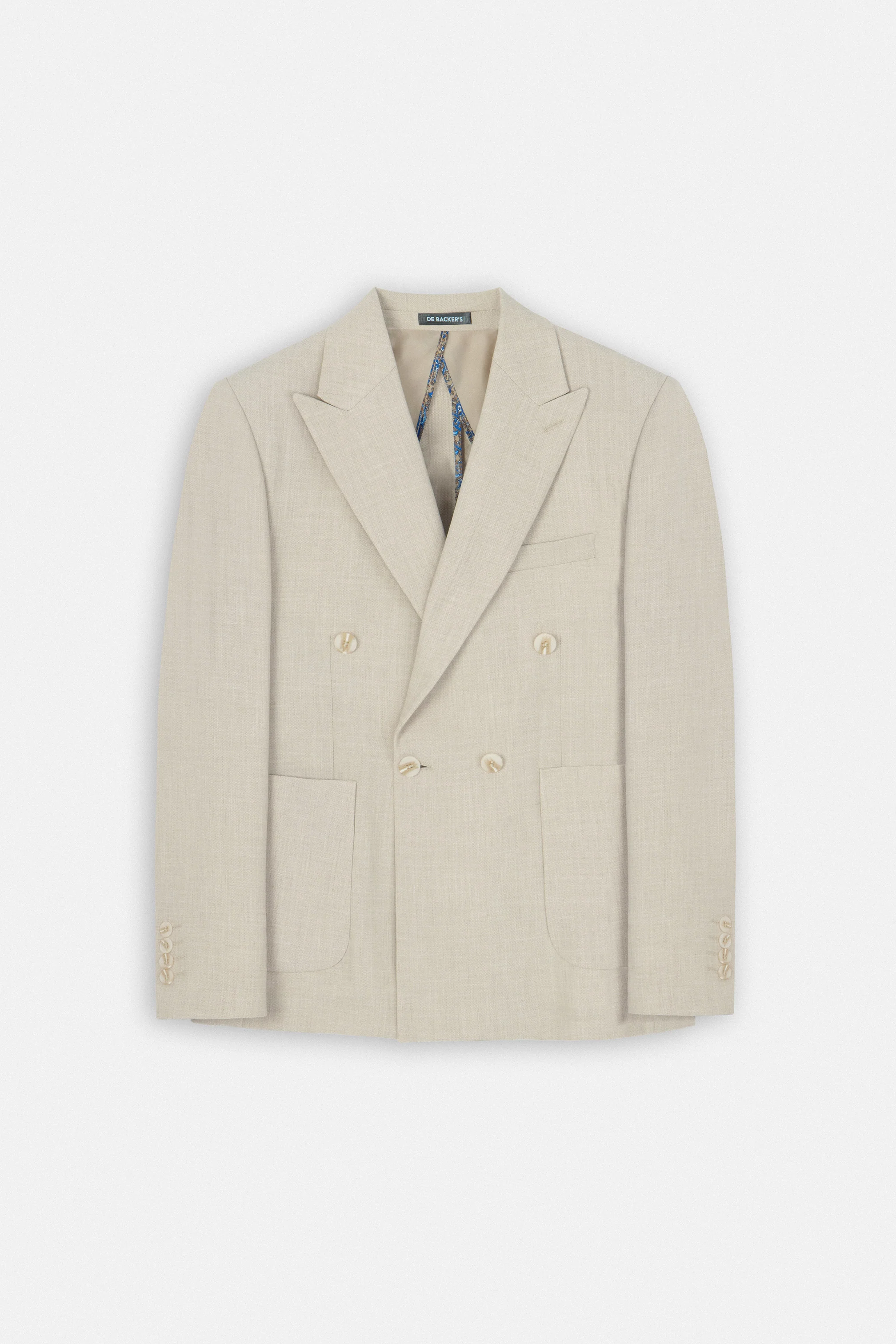 Beige patterned Casual Blazer - Image 4
