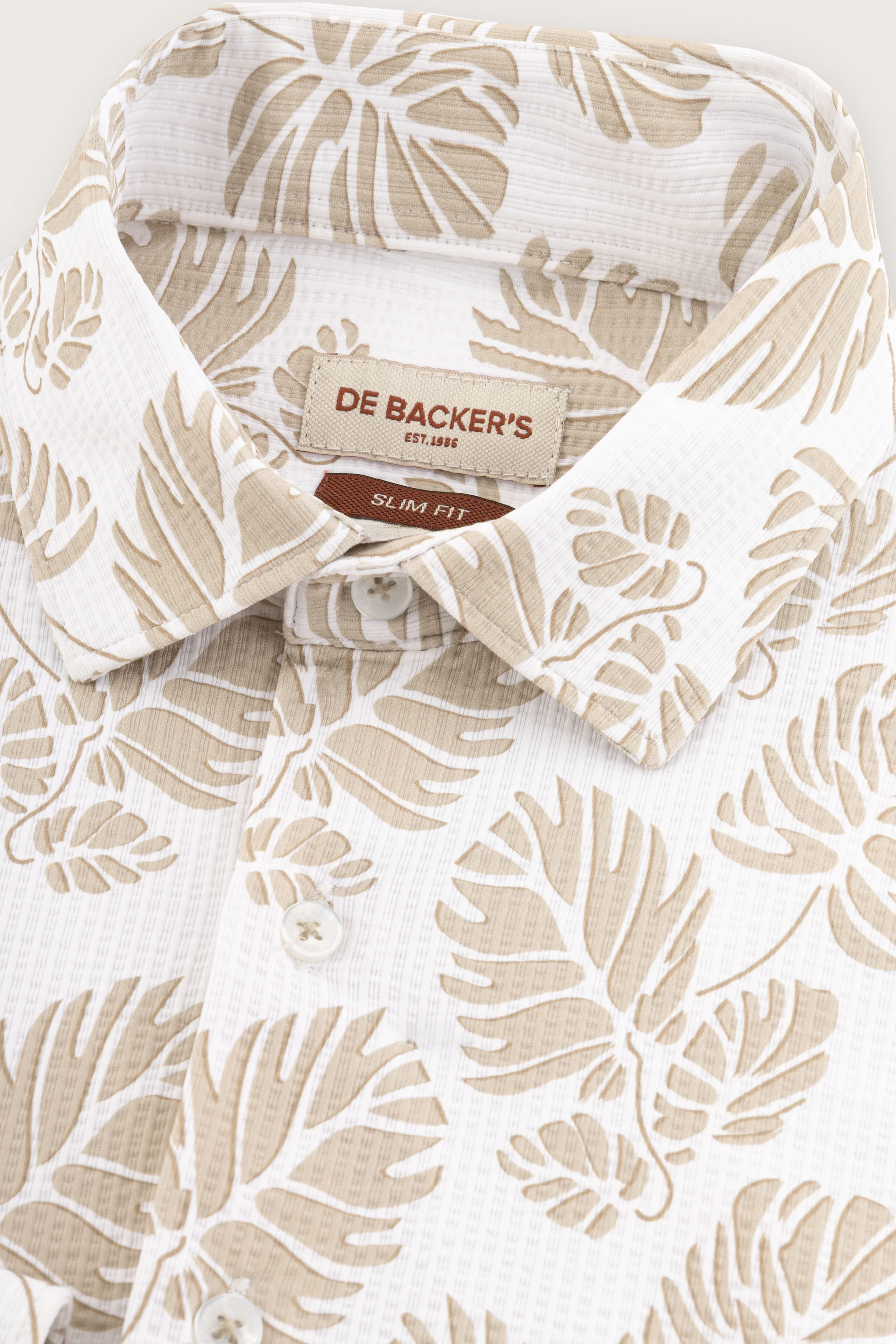 Beige Printed Casual Shirt - Image 2