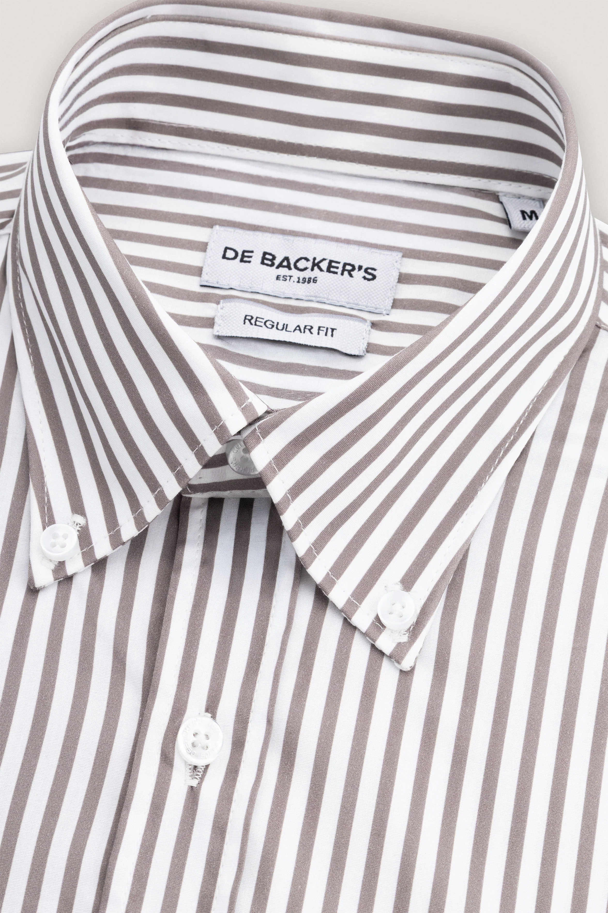 Beige Striped Casual Shirt - Image 2