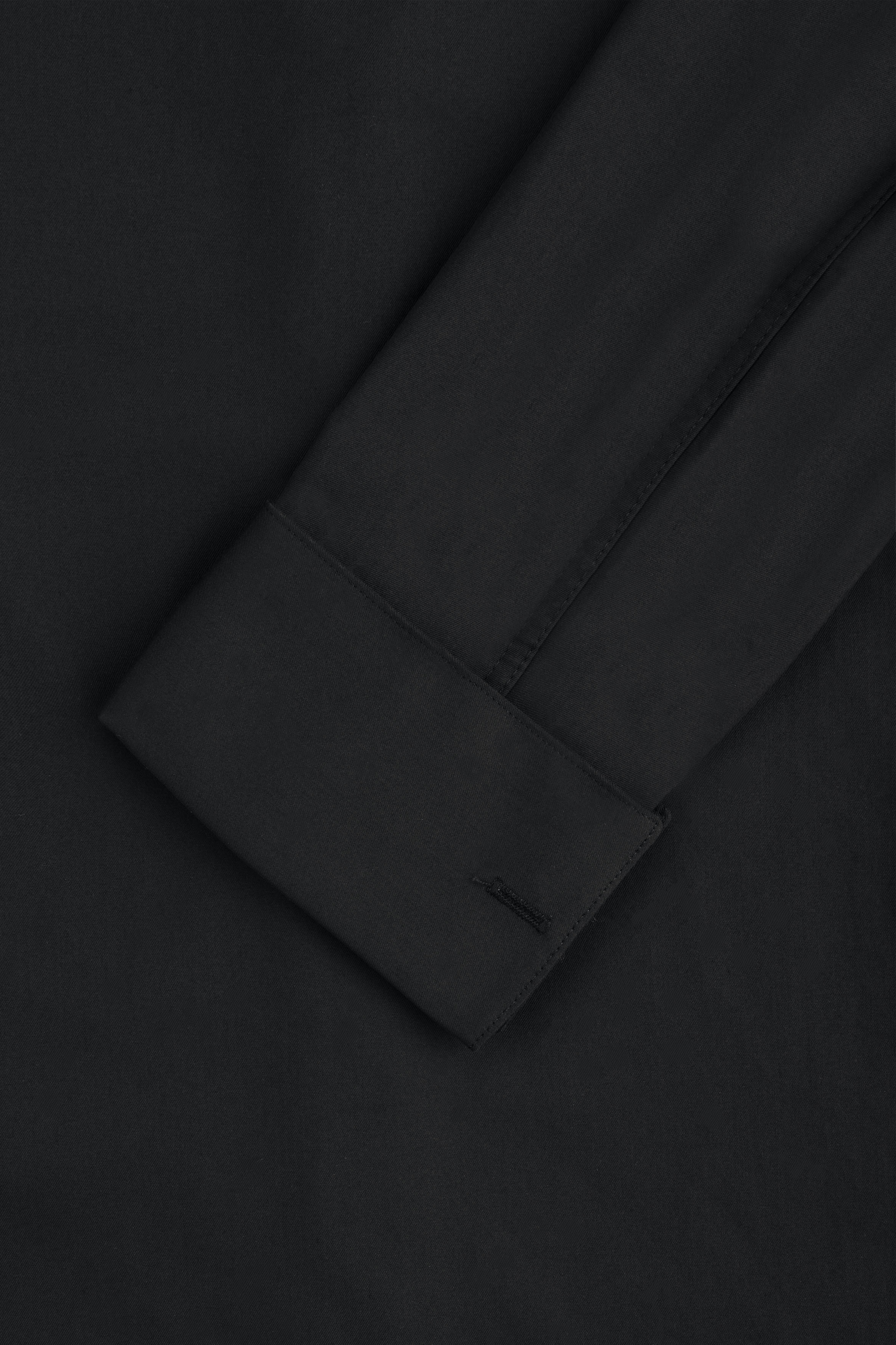 Black Bamboo Blend Wingtip Shirt - Image 3