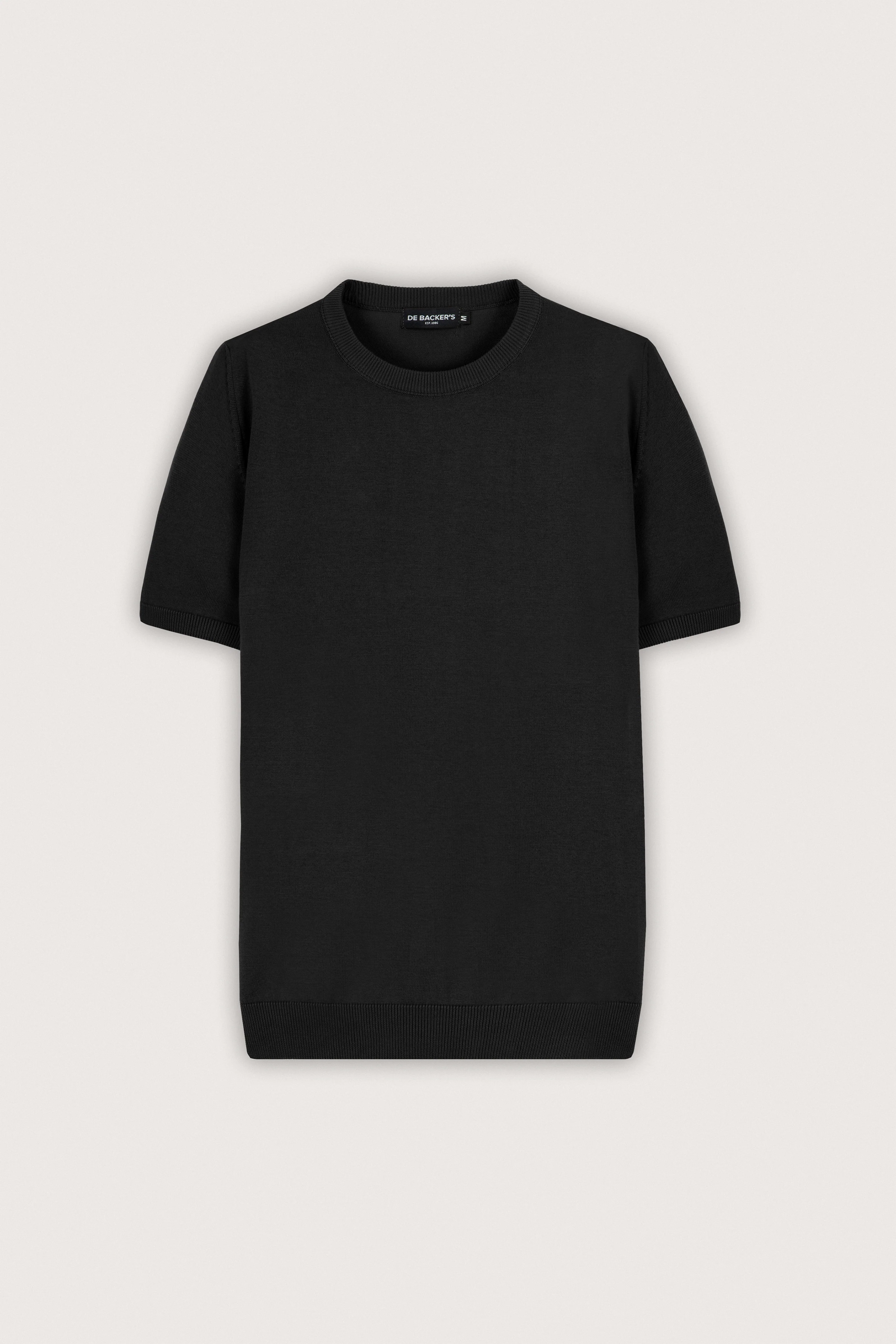 Black Basic Round T-Shirt