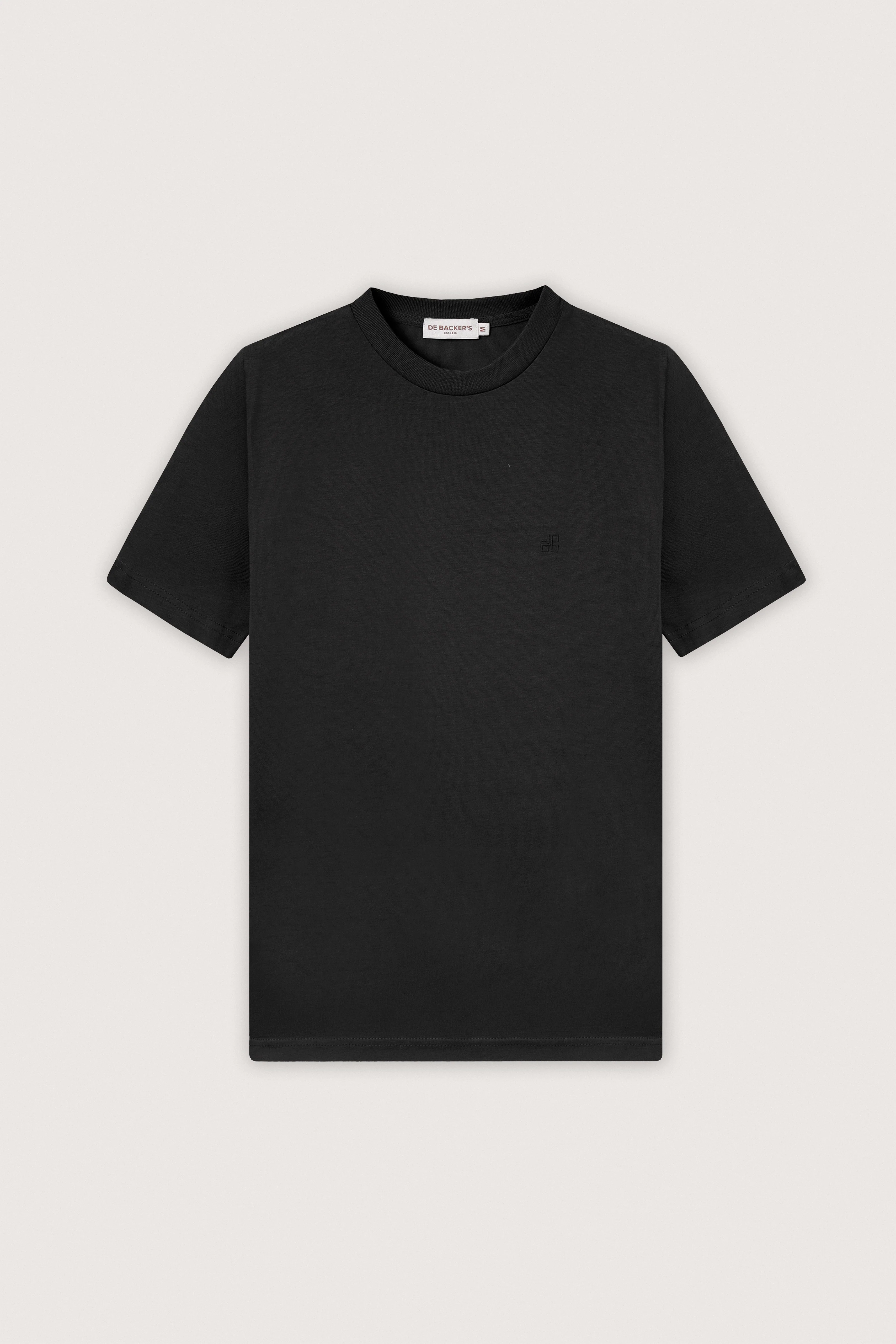 Black Basic Round T-Shirt