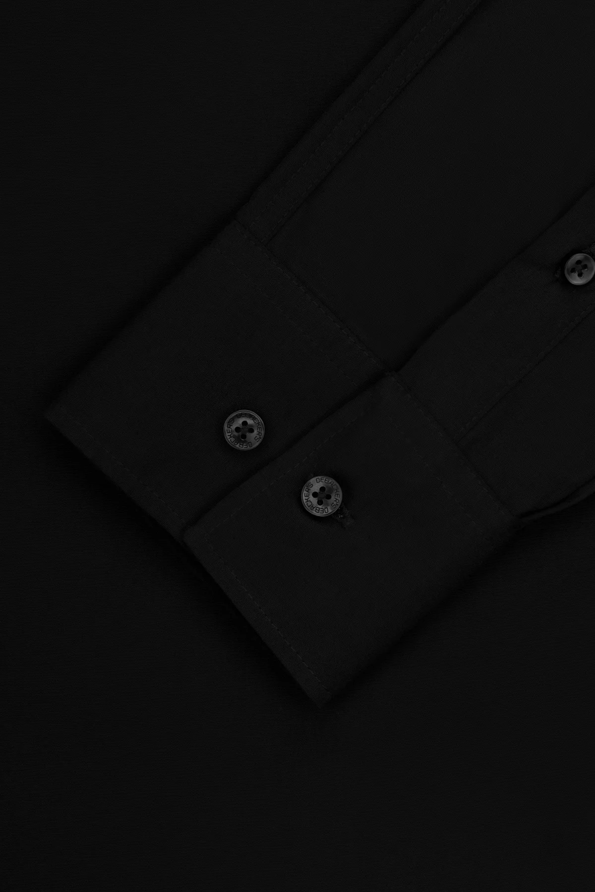 Black Slim Dacron Shirt - Image 3
