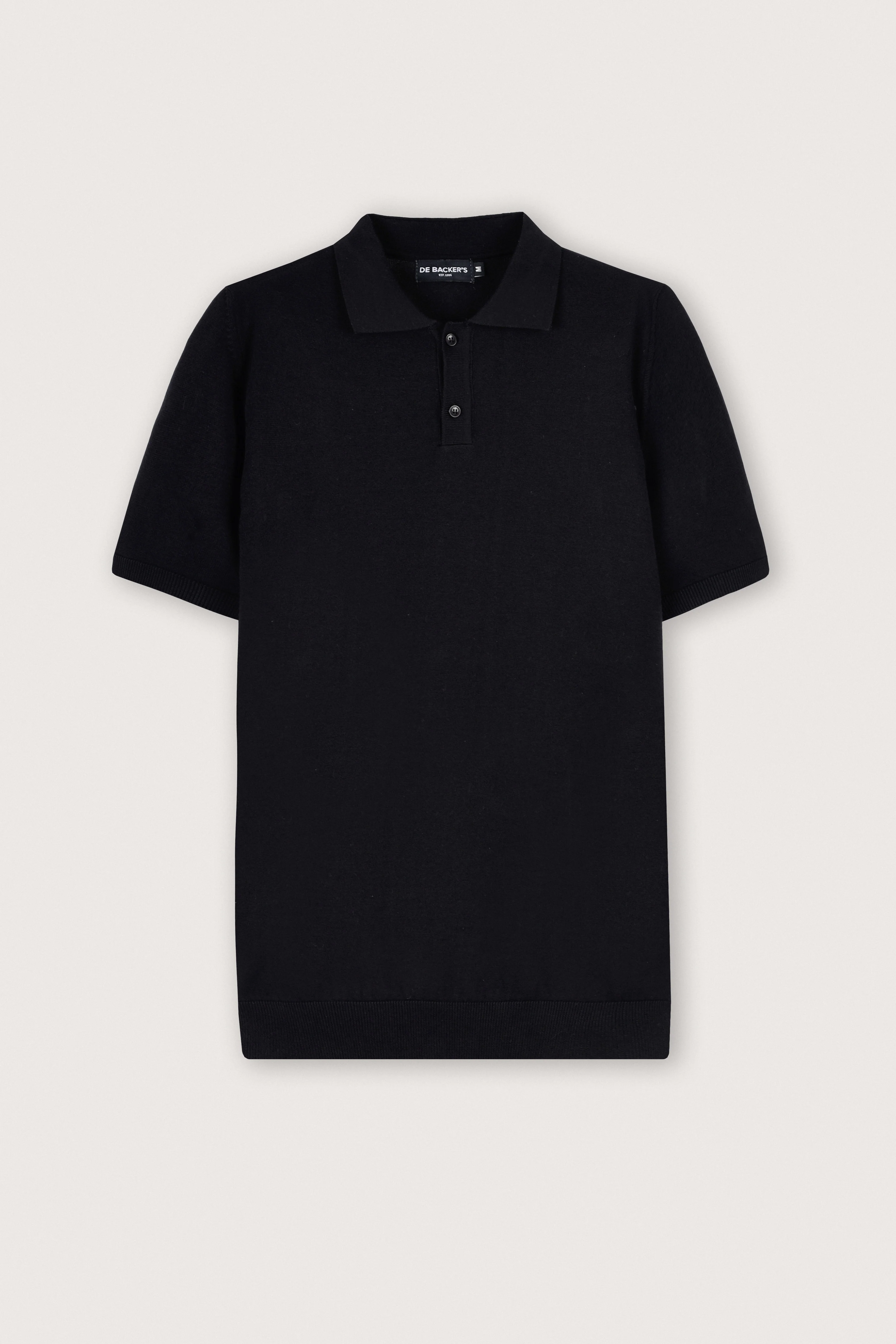 Black Knitted Polo