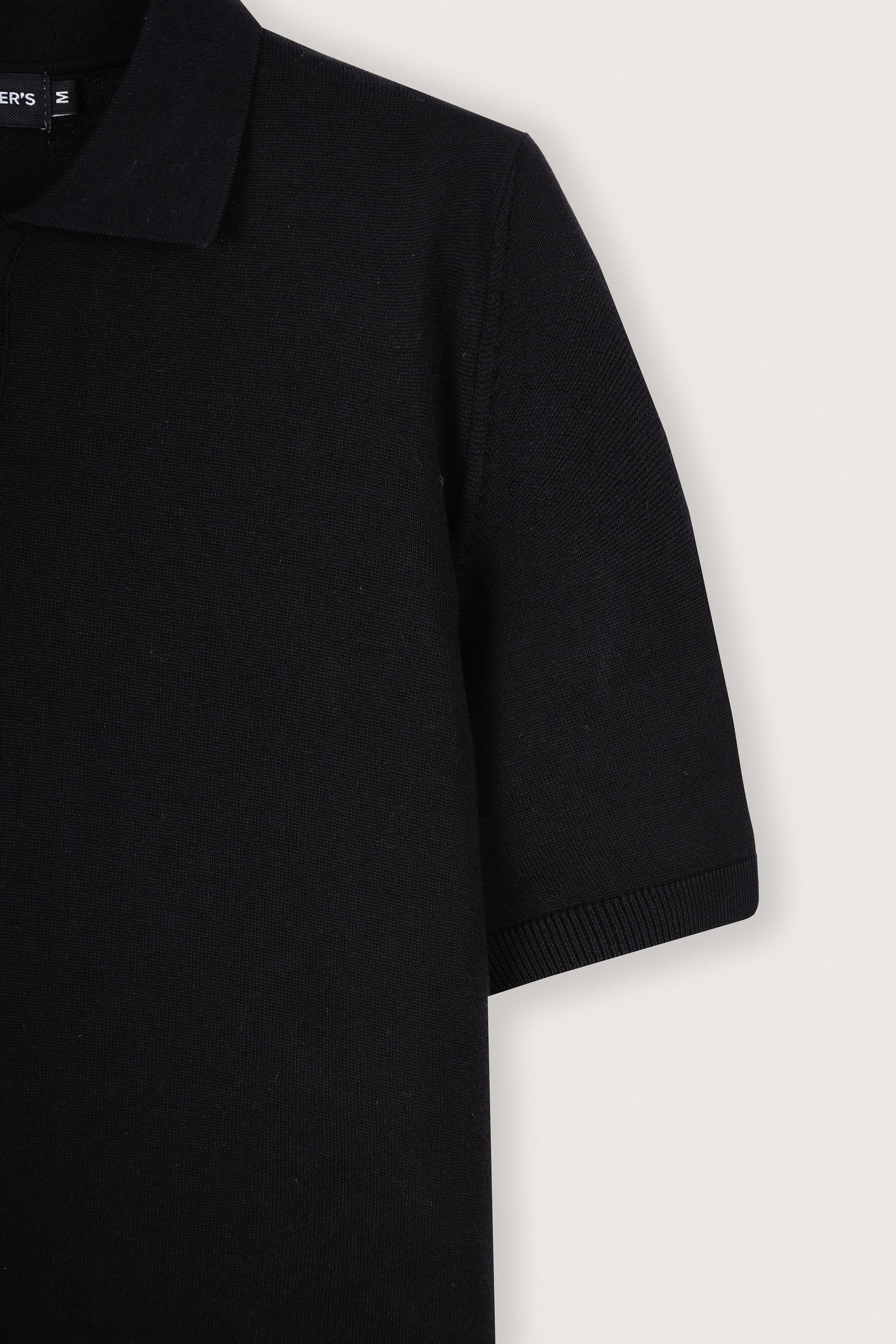 Black Knitted Polo - Image 3