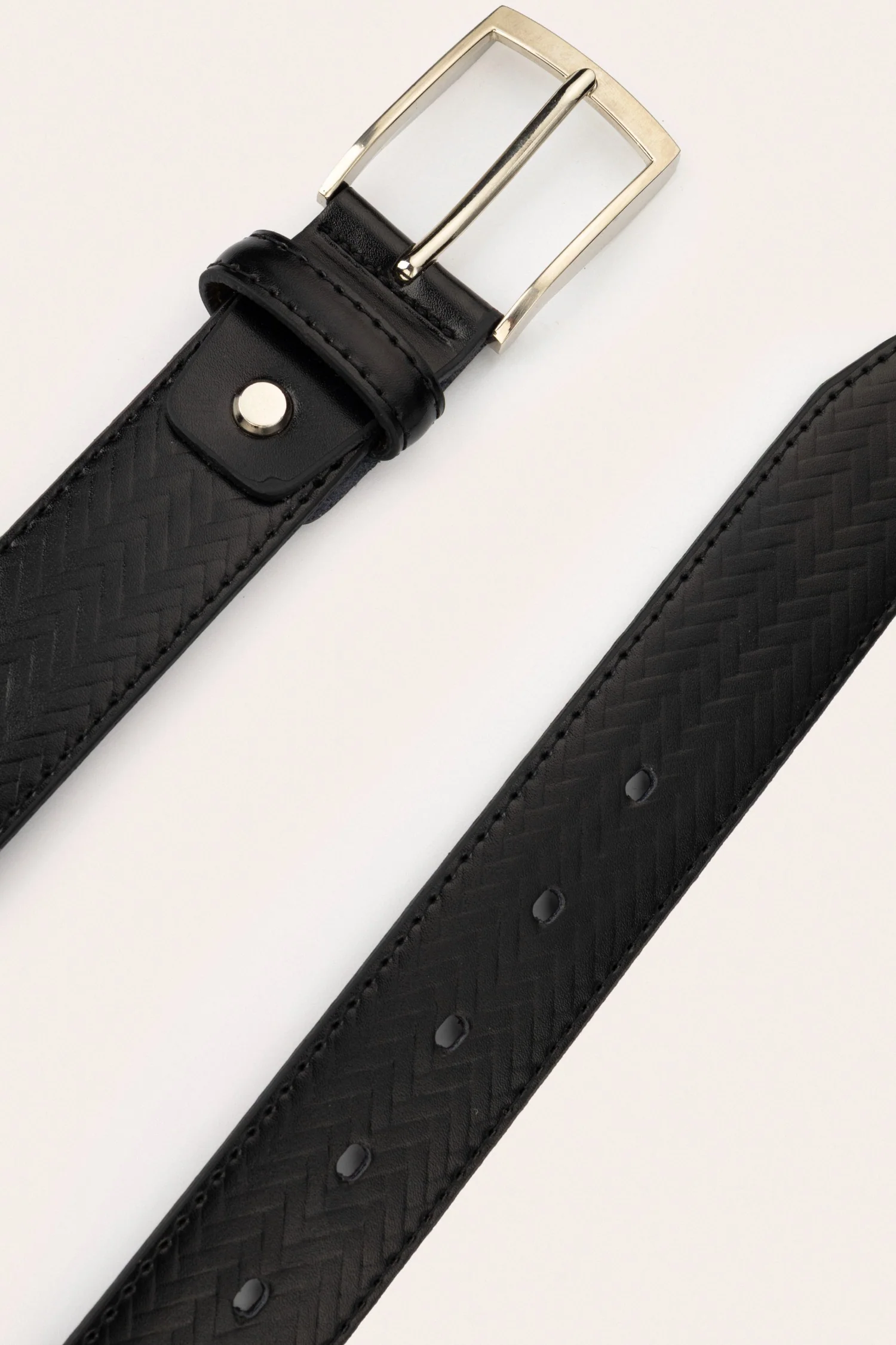 Black Leather Classic Belt - Image 2