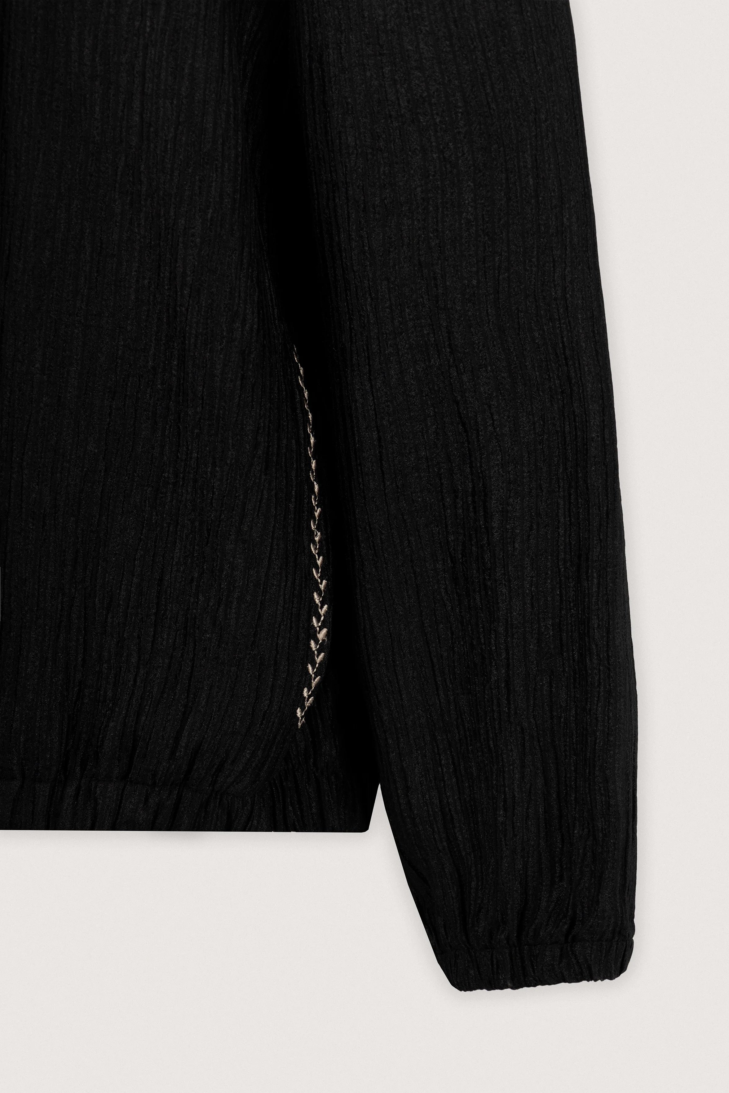 Black Satin Women's Shirt - Image 3