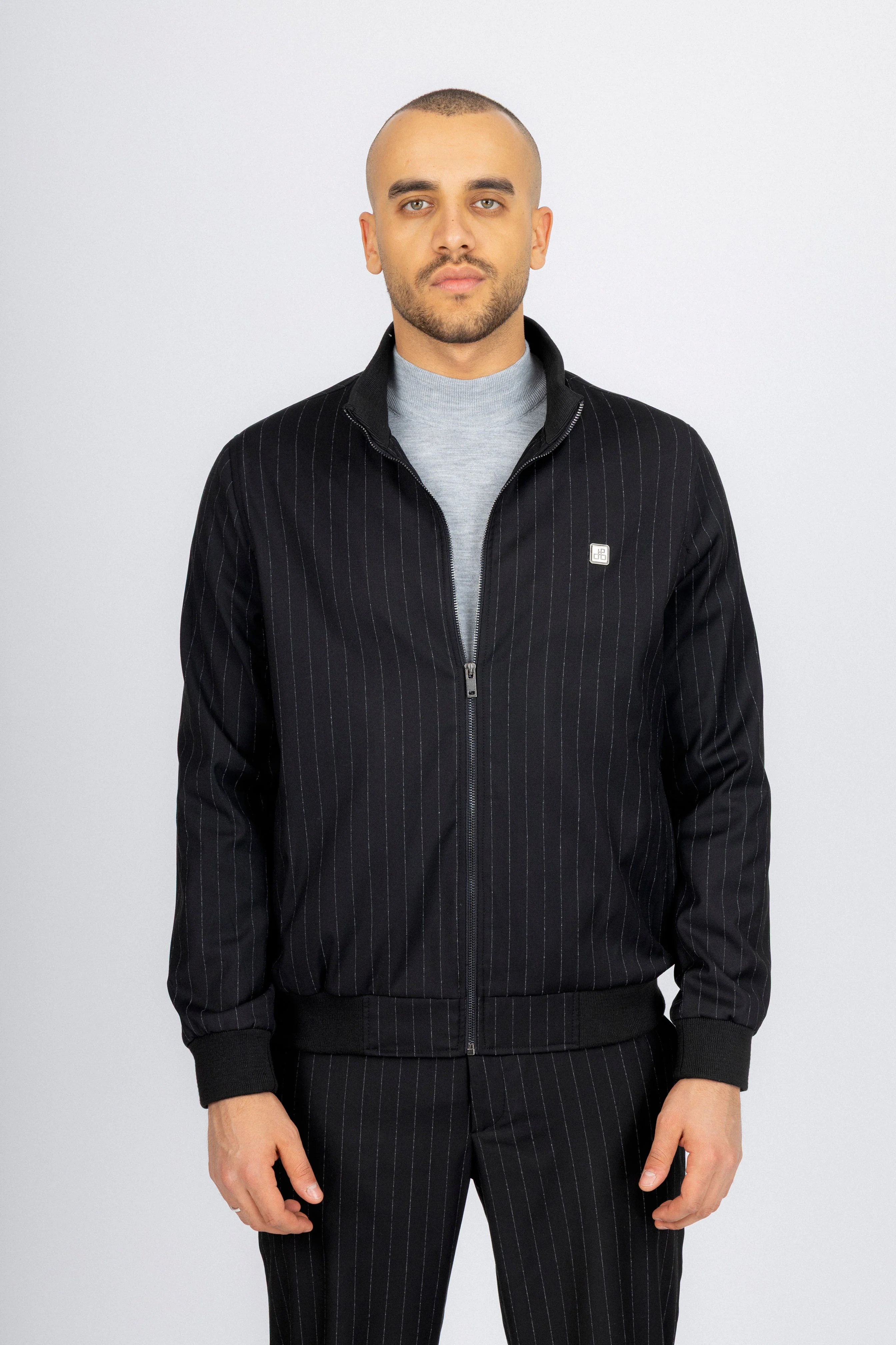 Black Striped Mens Casual Set - Image 3