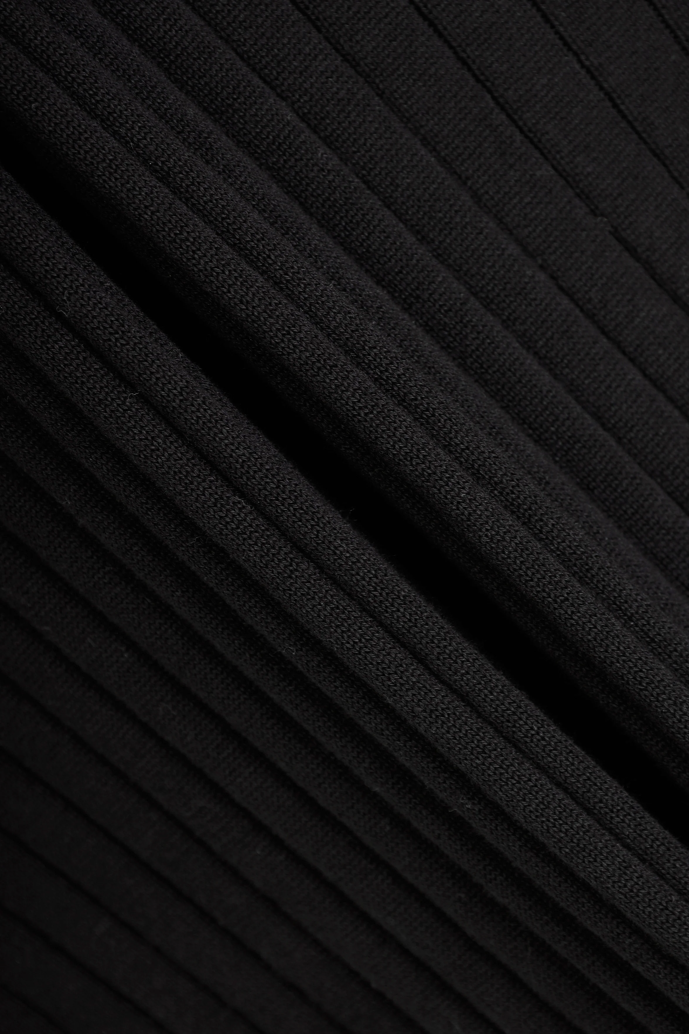 Black Taupe Knitted V-neck Polo - Image 4