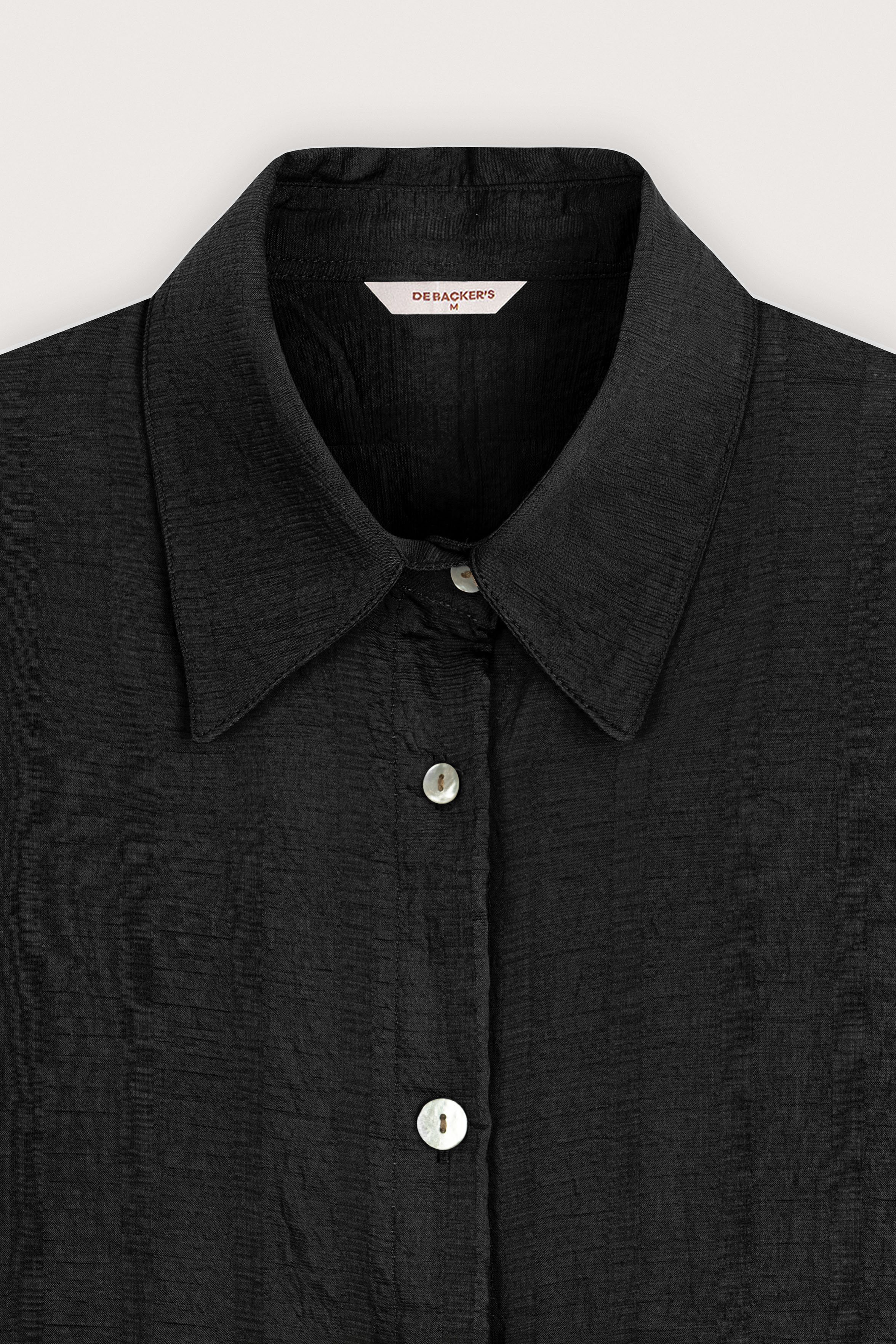 Black Textured Blouse - Image 2