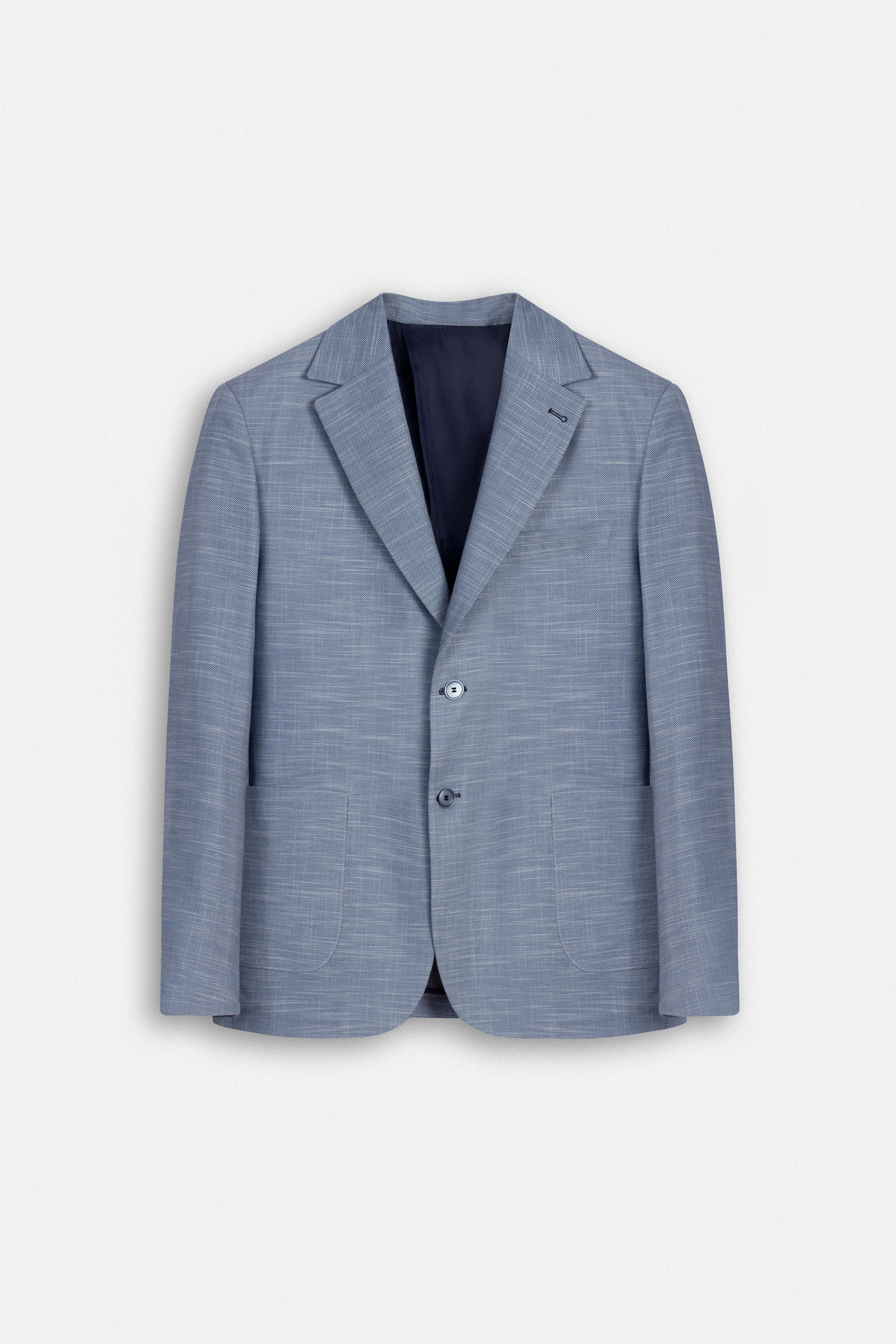 Blue patterned Casual Blazer