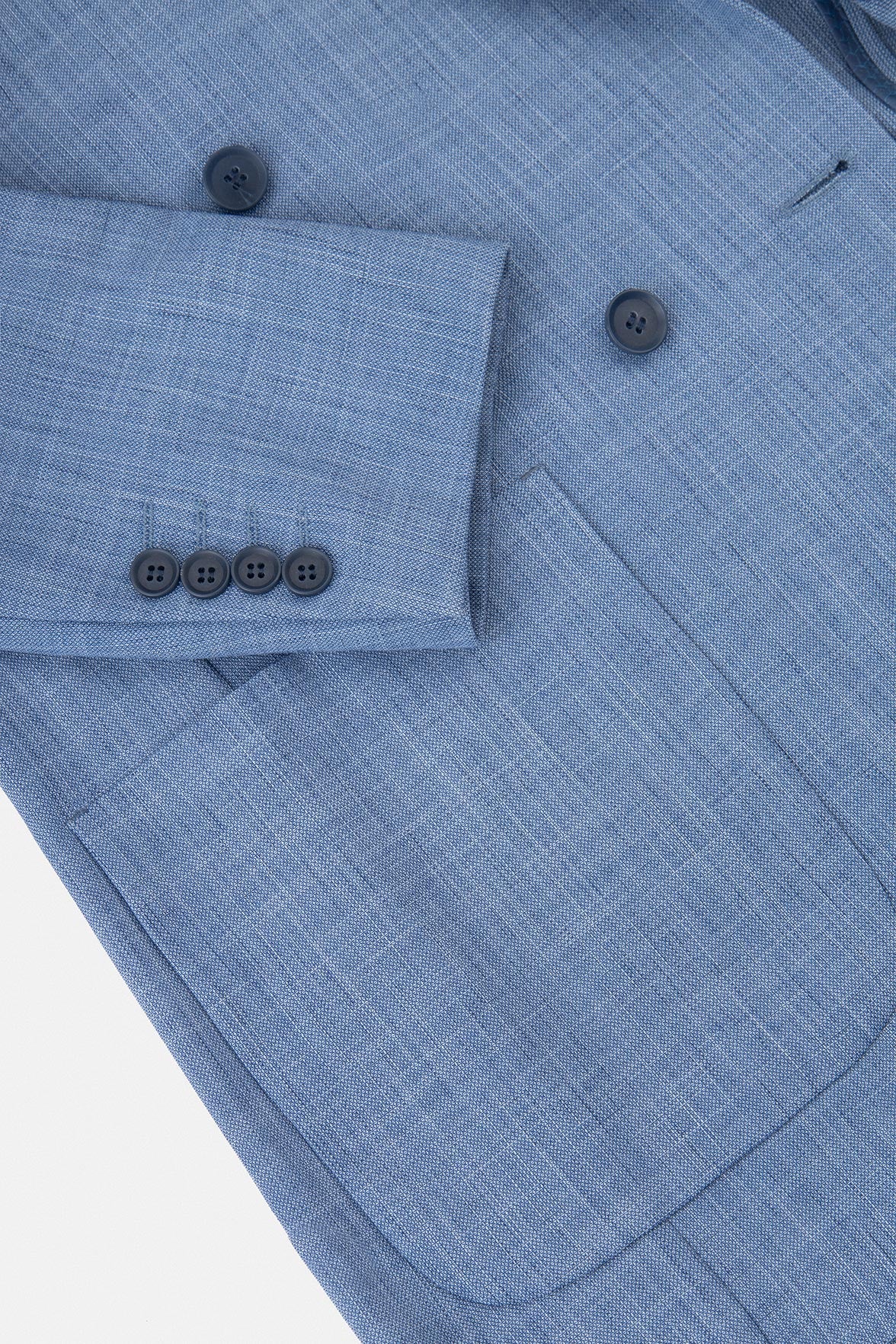 Blue patterned Casual Blazer - Image 3