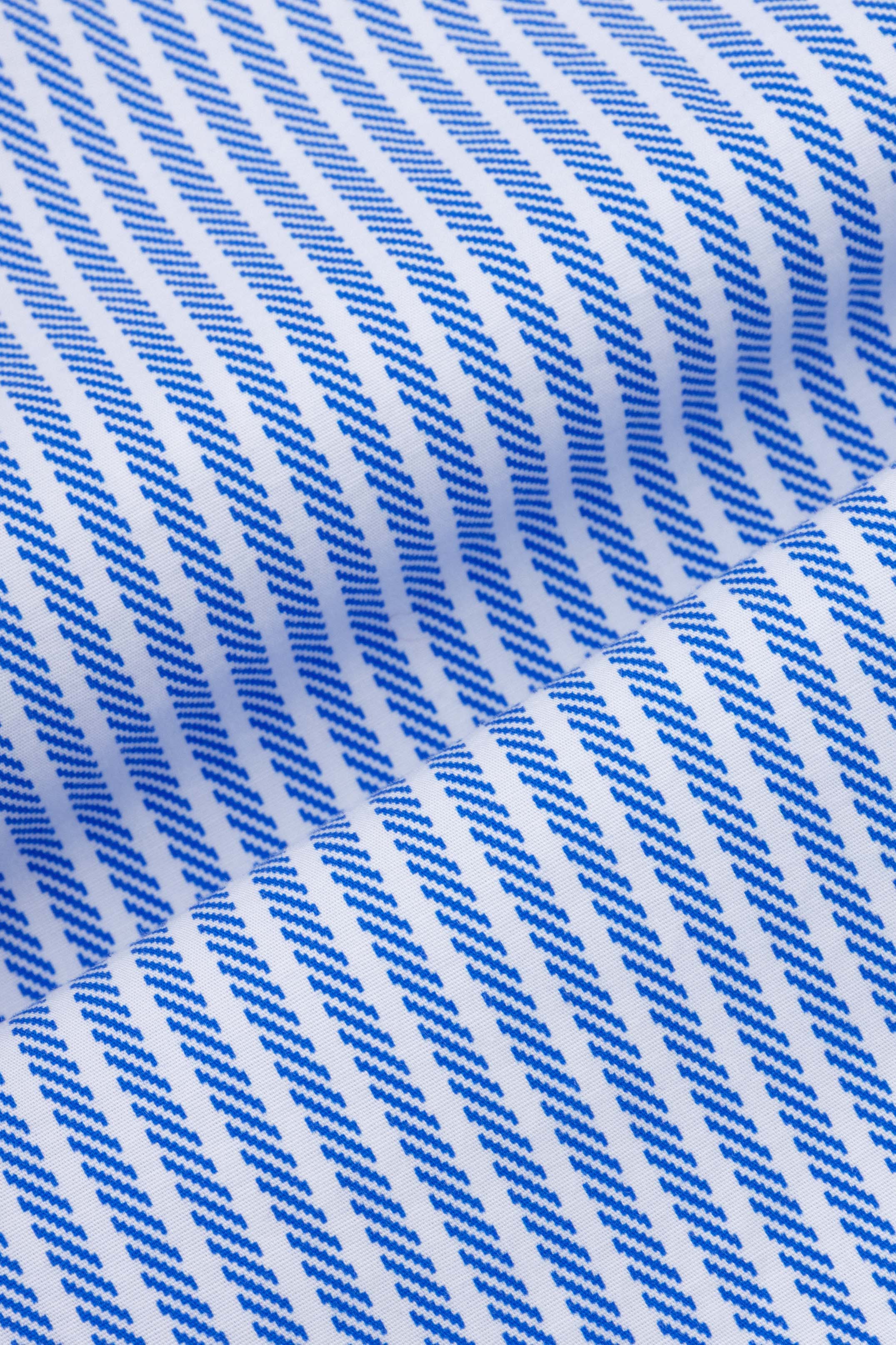 Blue Patterned Smart Casual Shirt - Image 4