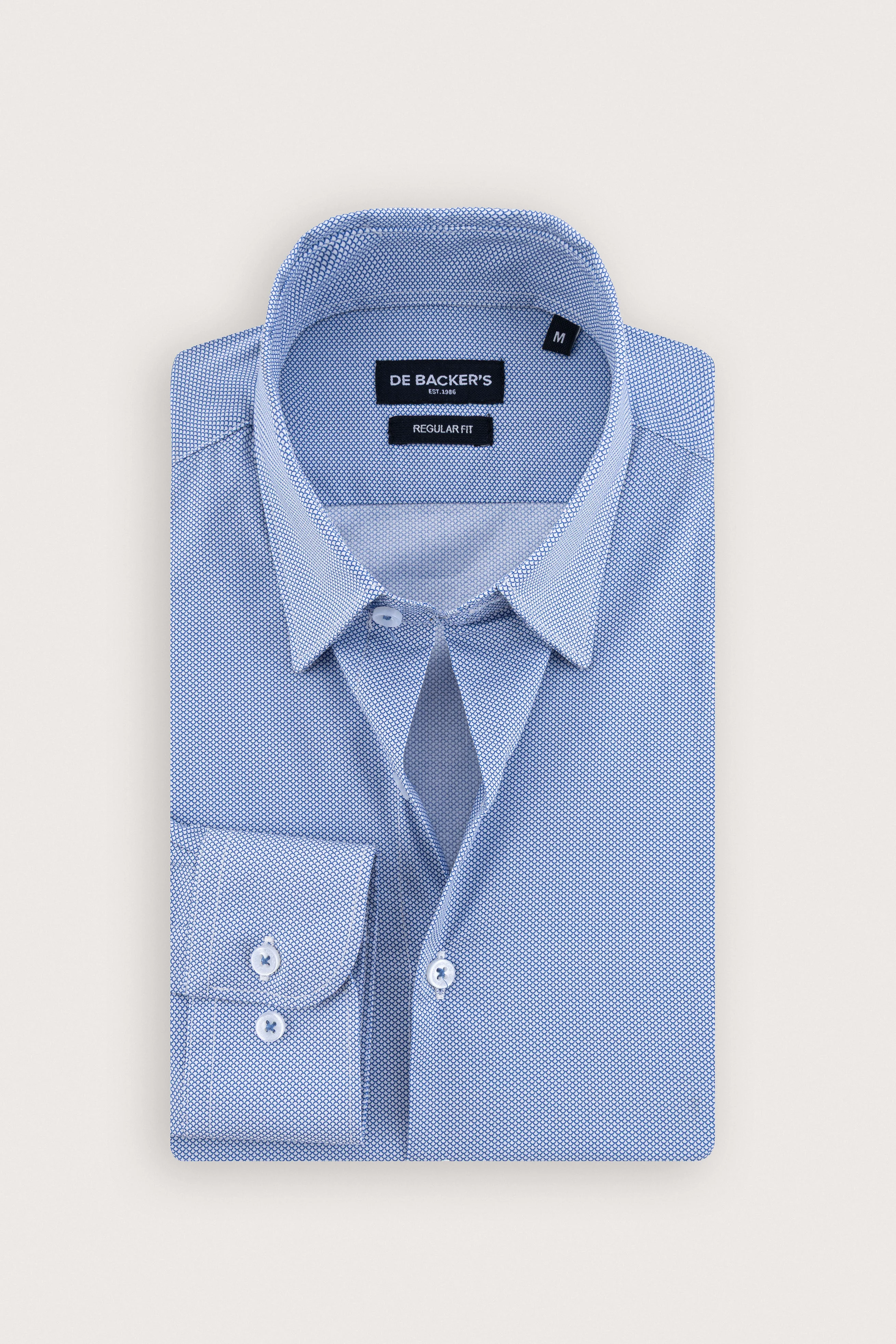 Blue Printed Casual Shirt