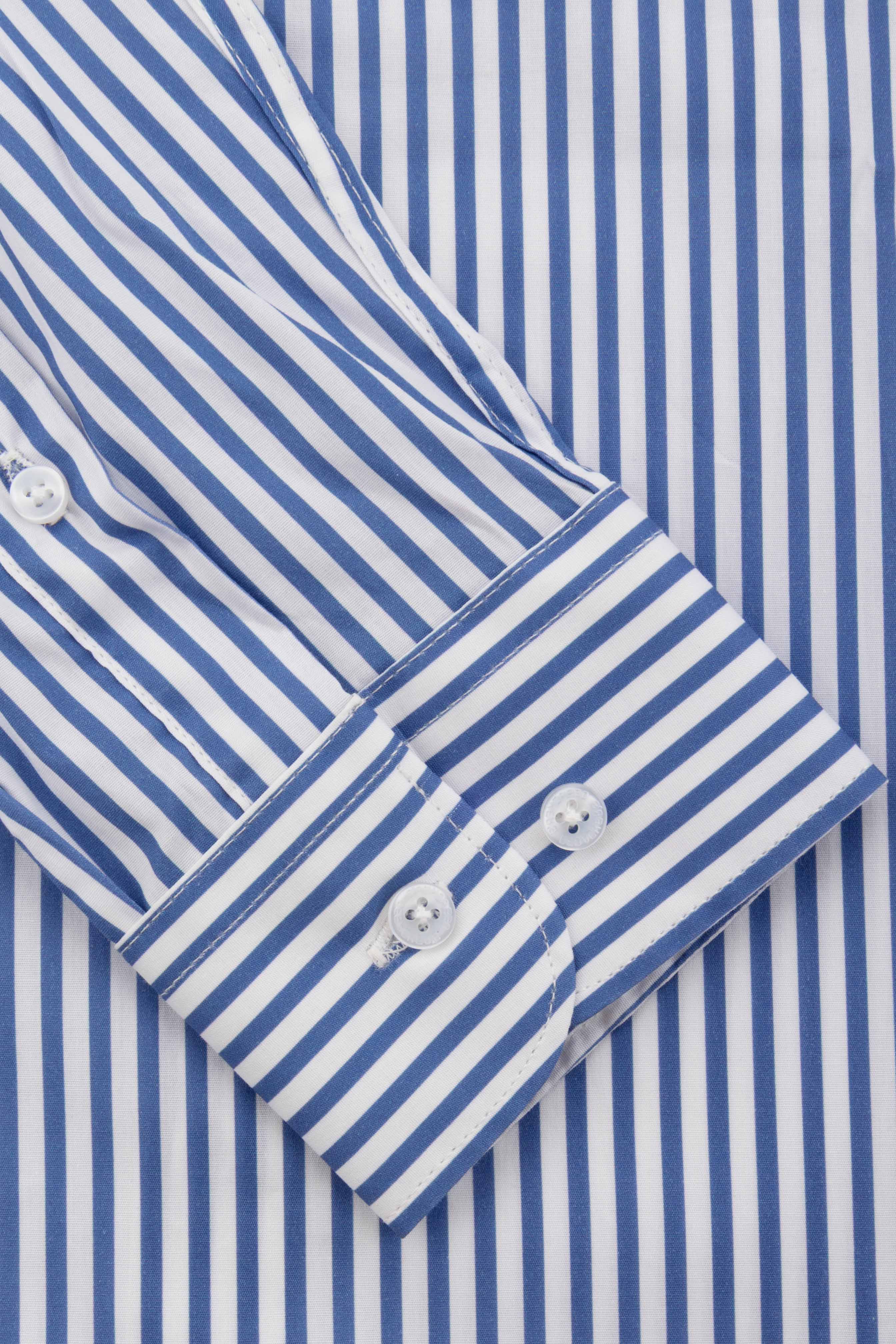Blue Striped Casual Shirt - Image 3