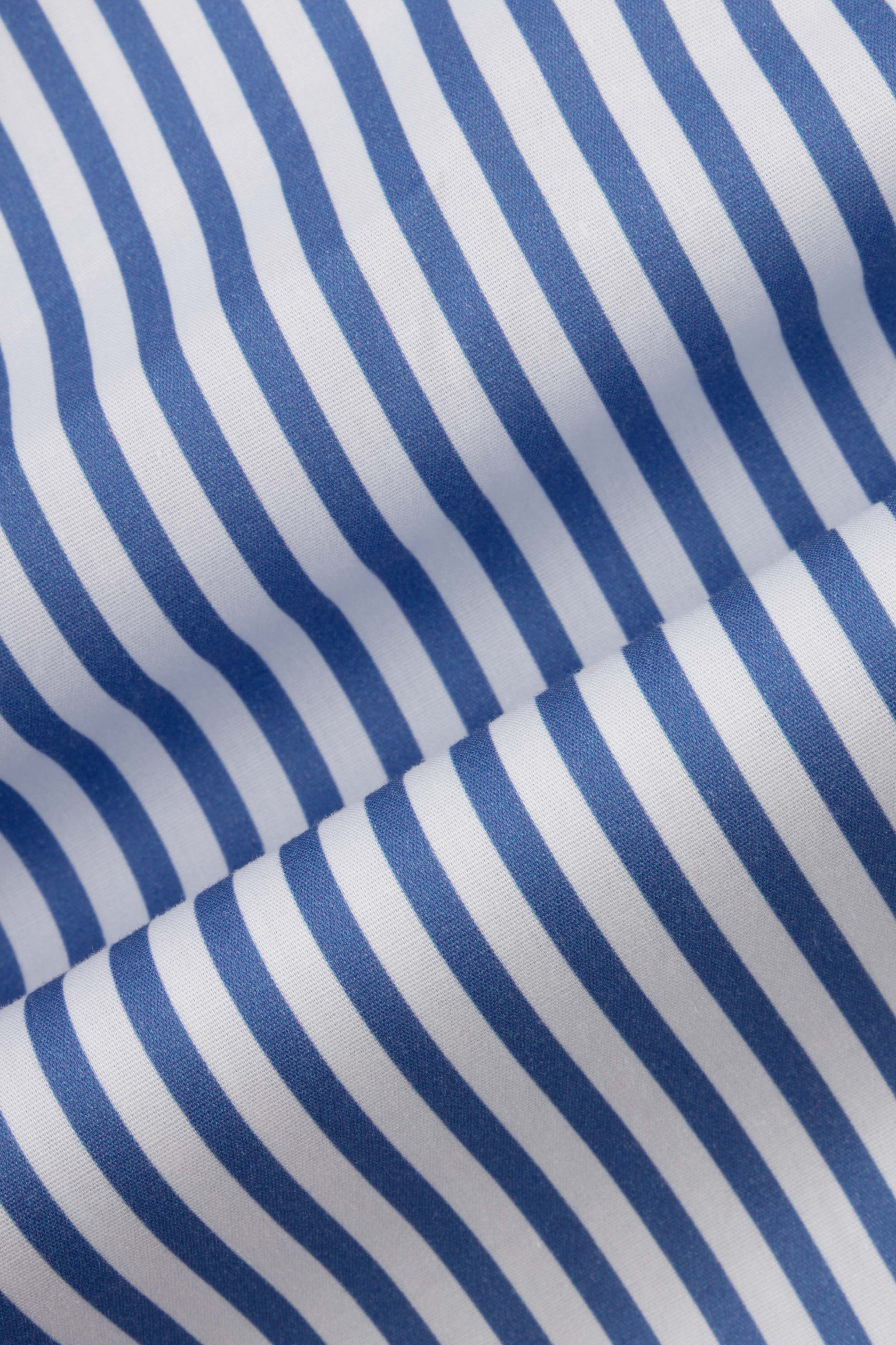 Blue Striped Casual Shirt - Image 4