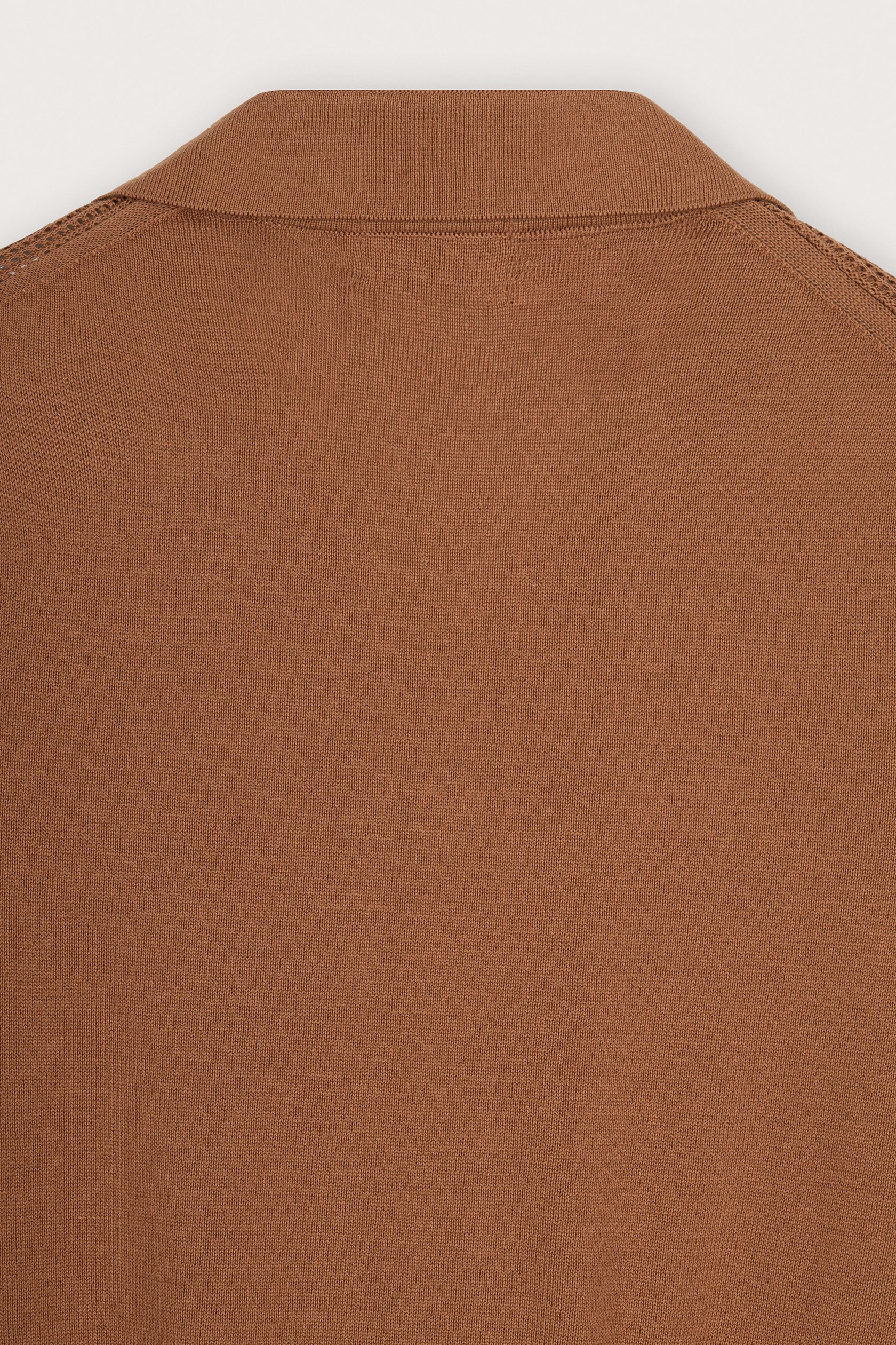 Brick Open-Stitch Knitted Polo - Image 4