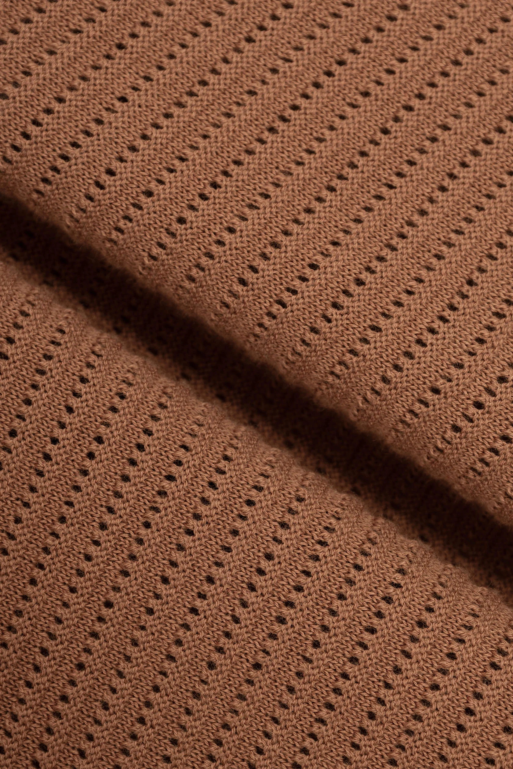 Brick Open-Stitch Knitted Polo - Image 5