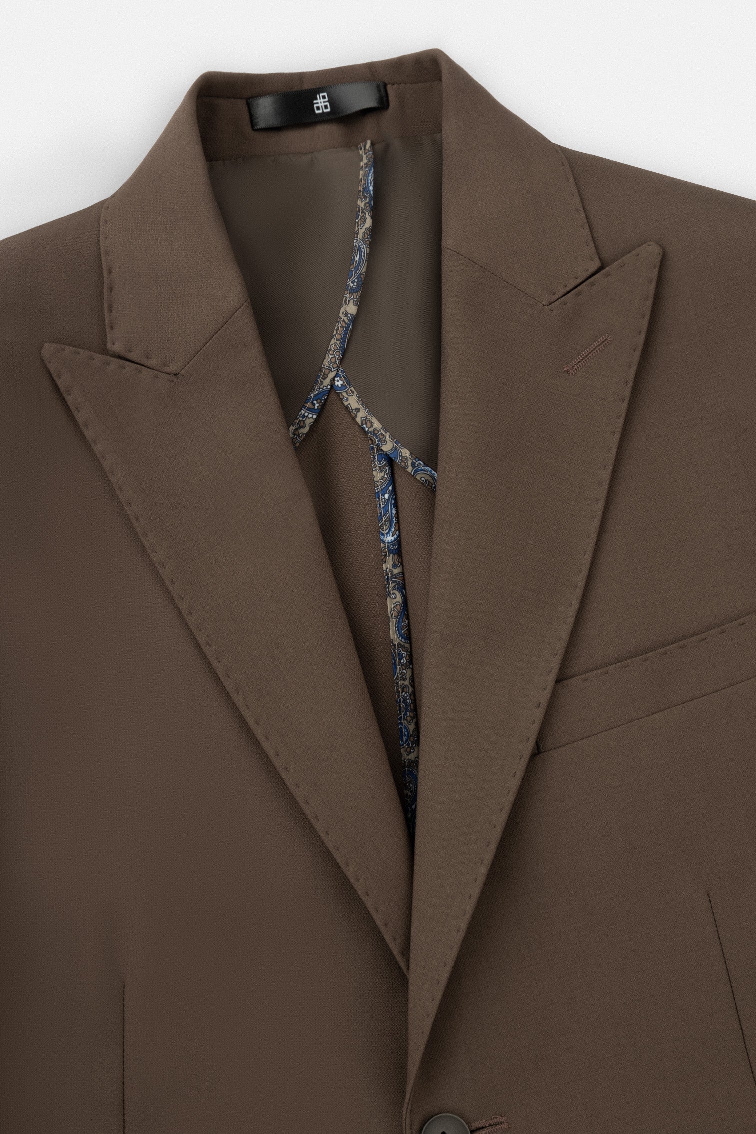 Brown Casual Linen Blend Blazer - Image 2