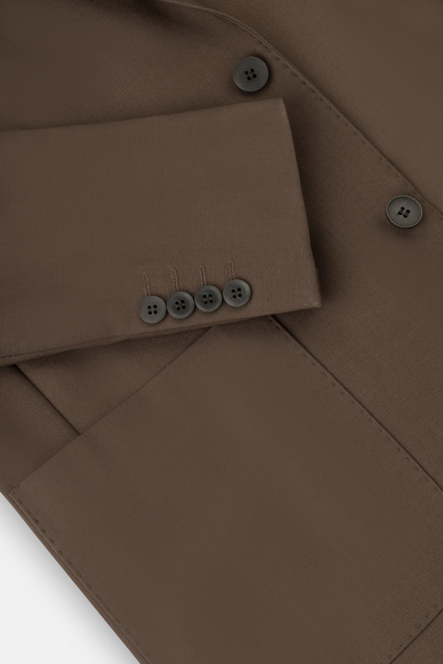 Brown Casual Linen Blend Blazer - Image 3