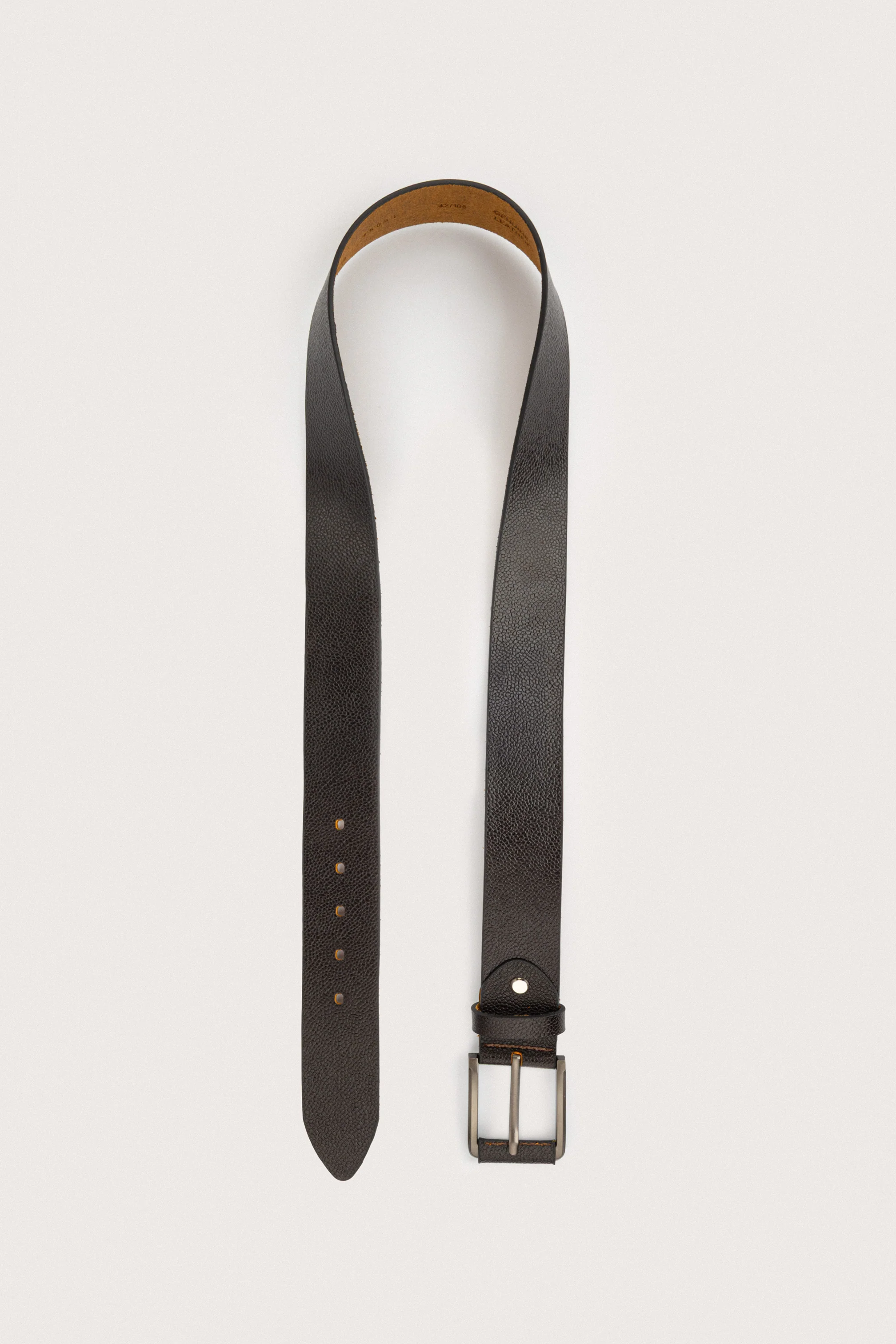 Brown Jacquard Leather Casual Belt