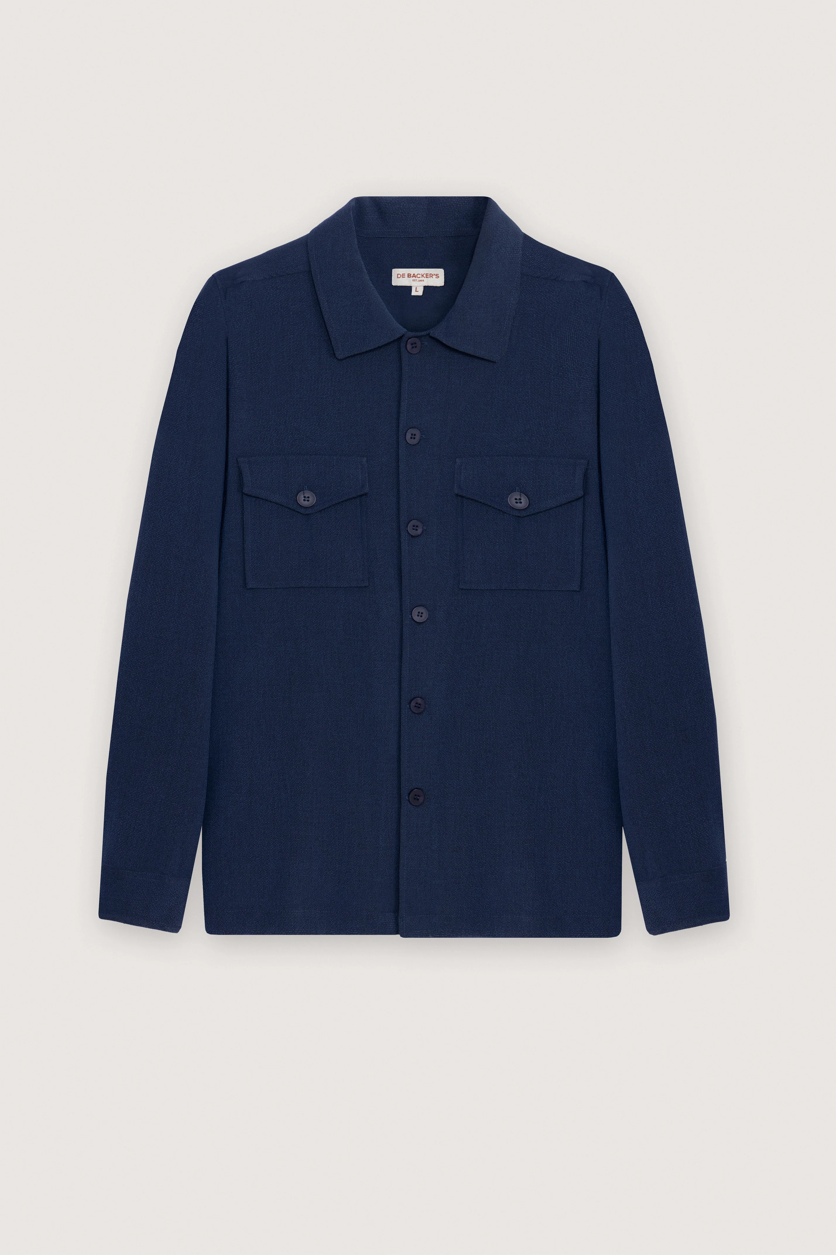 Navy Micro Textured Over-shirt