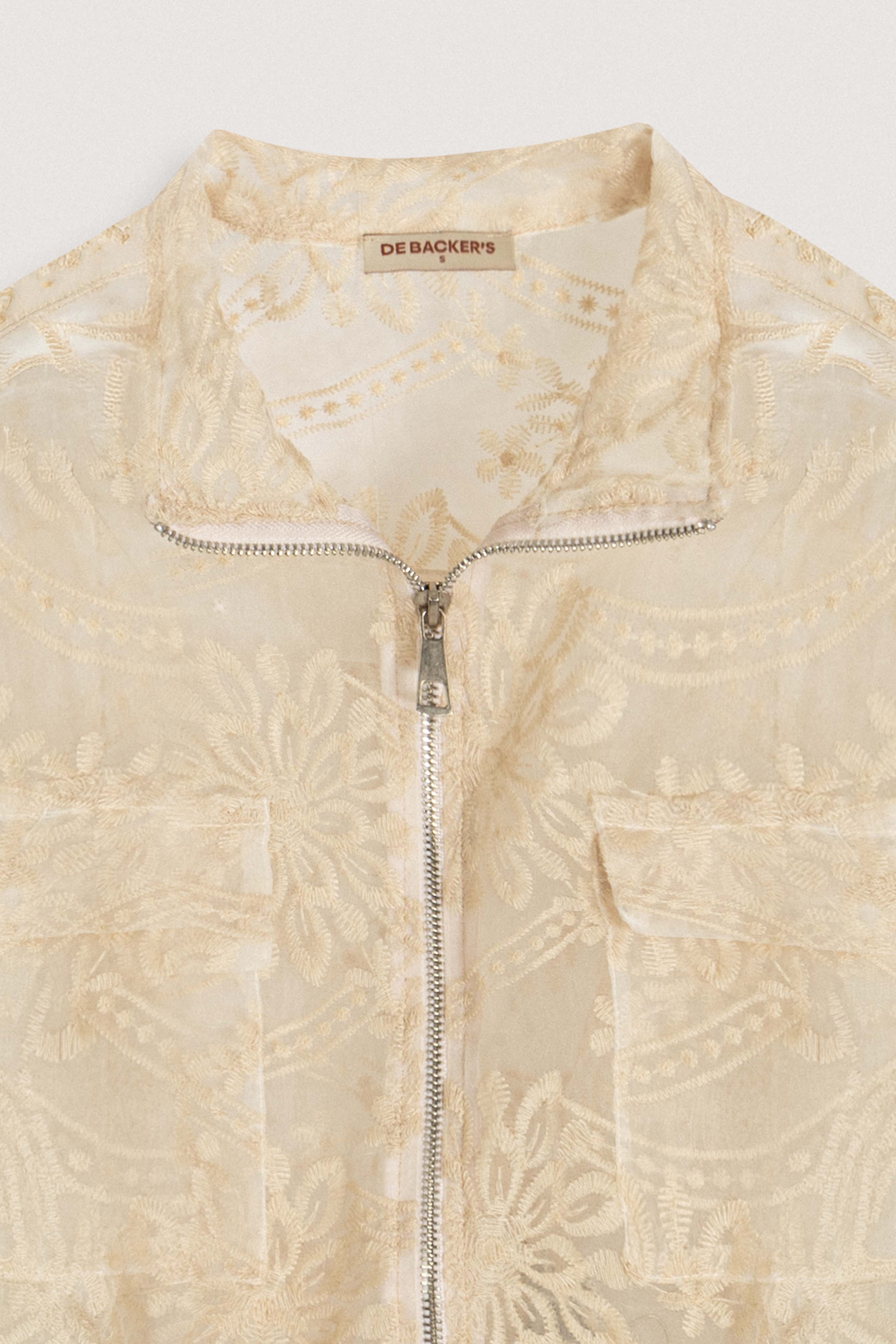 Champagne Chiffon Jacquard Jacket - Image 2