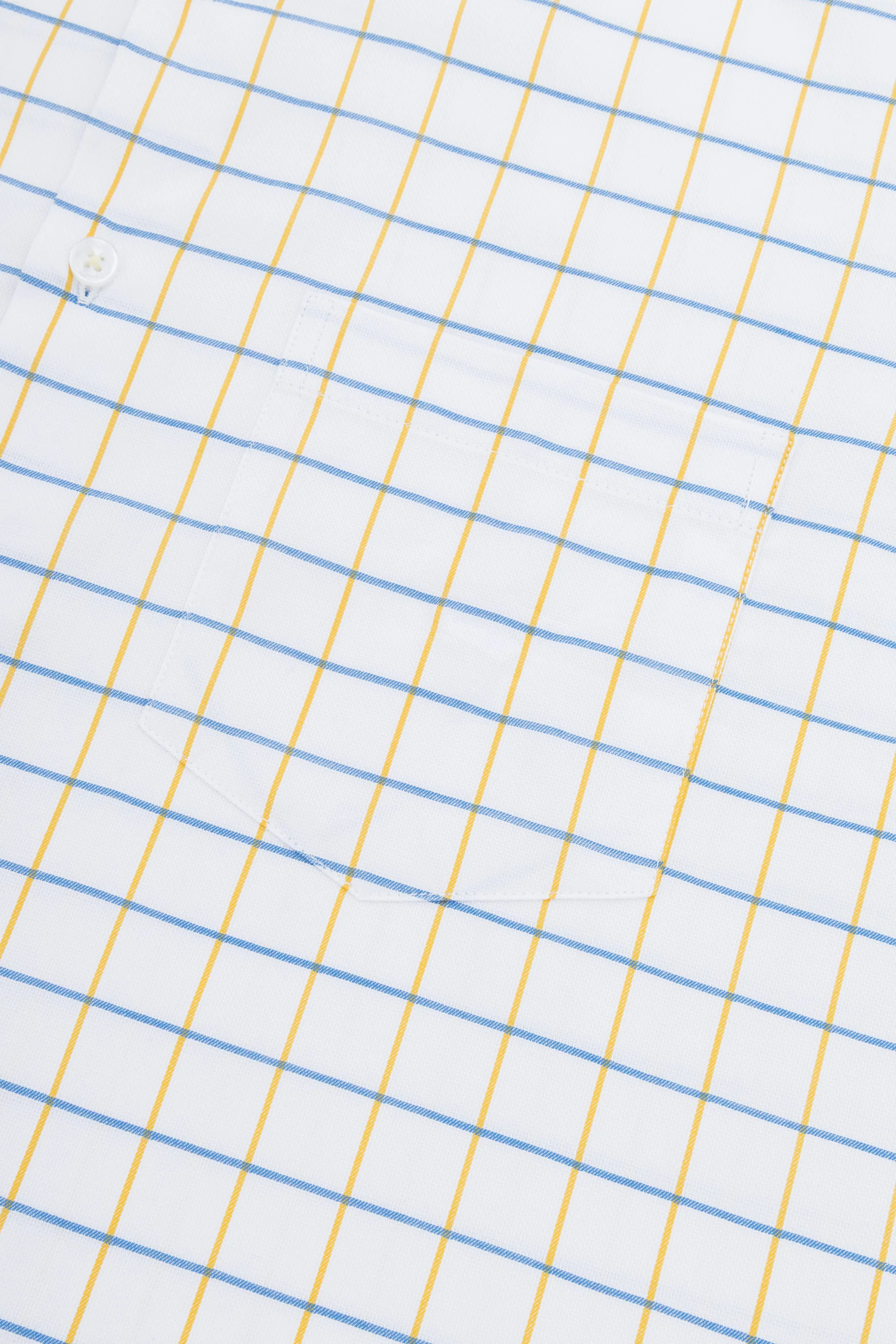Checked Yellow Short Sleeves Shirt - Image 3