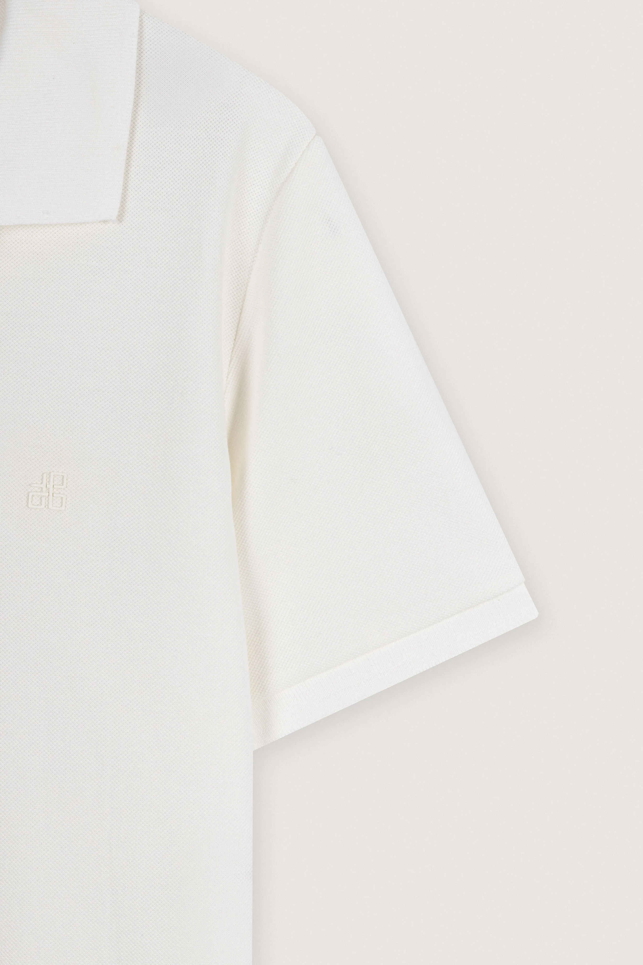 Crème Pique Polo T-Shirt - Image 5