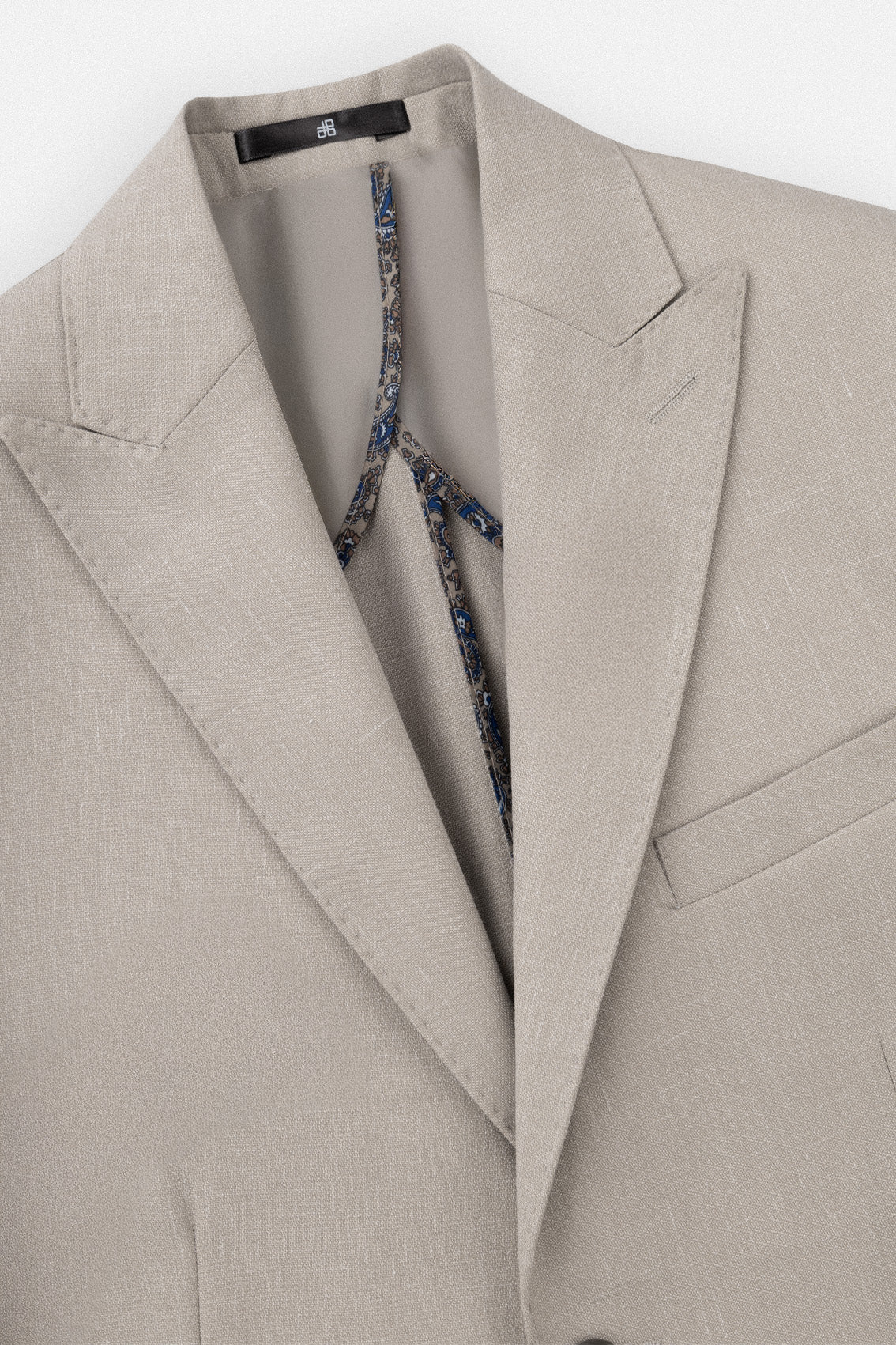 Dark Beige Linen Casual Blazer - Image 2