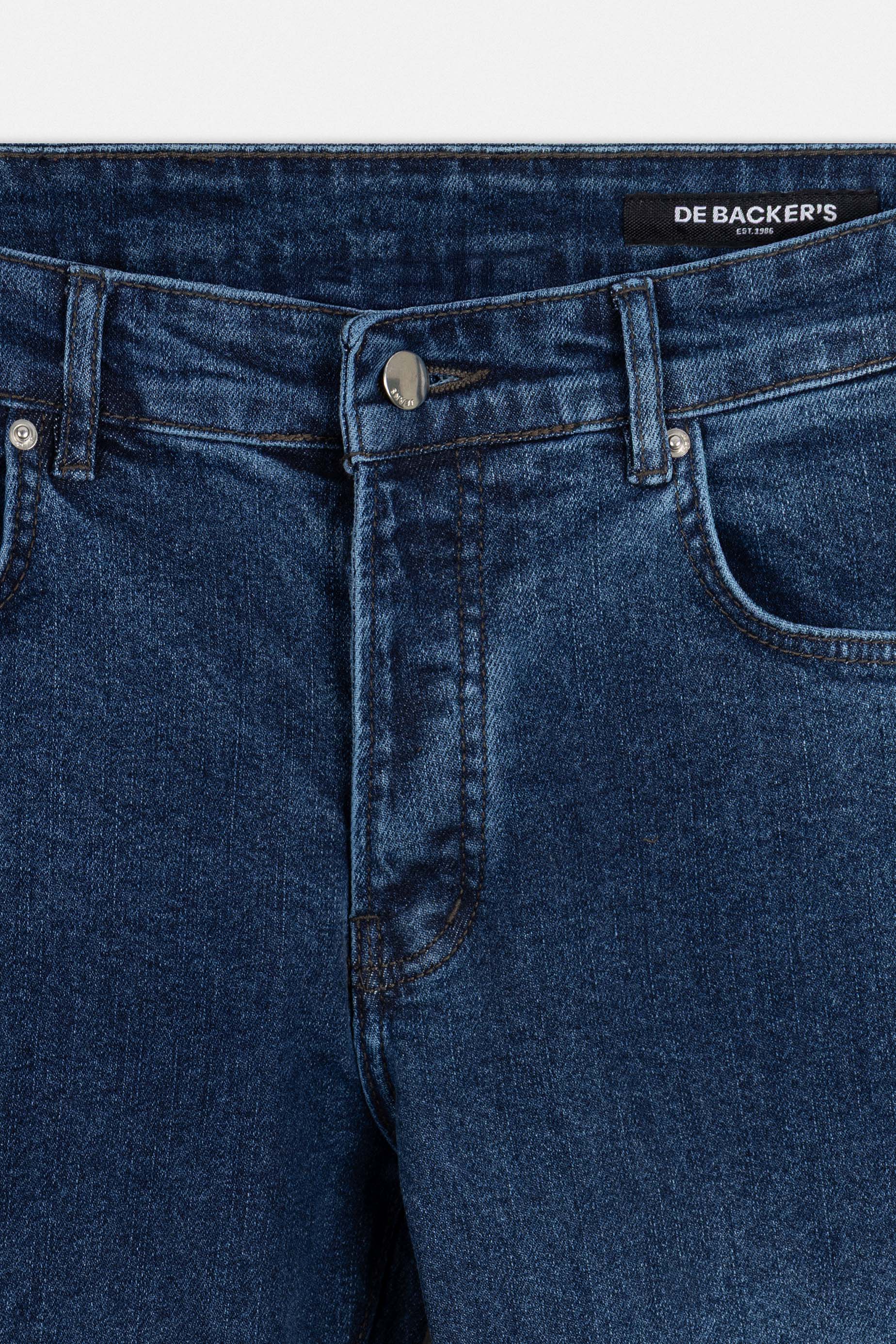 Deep Indigo Blue Wash Jeans - Image 4