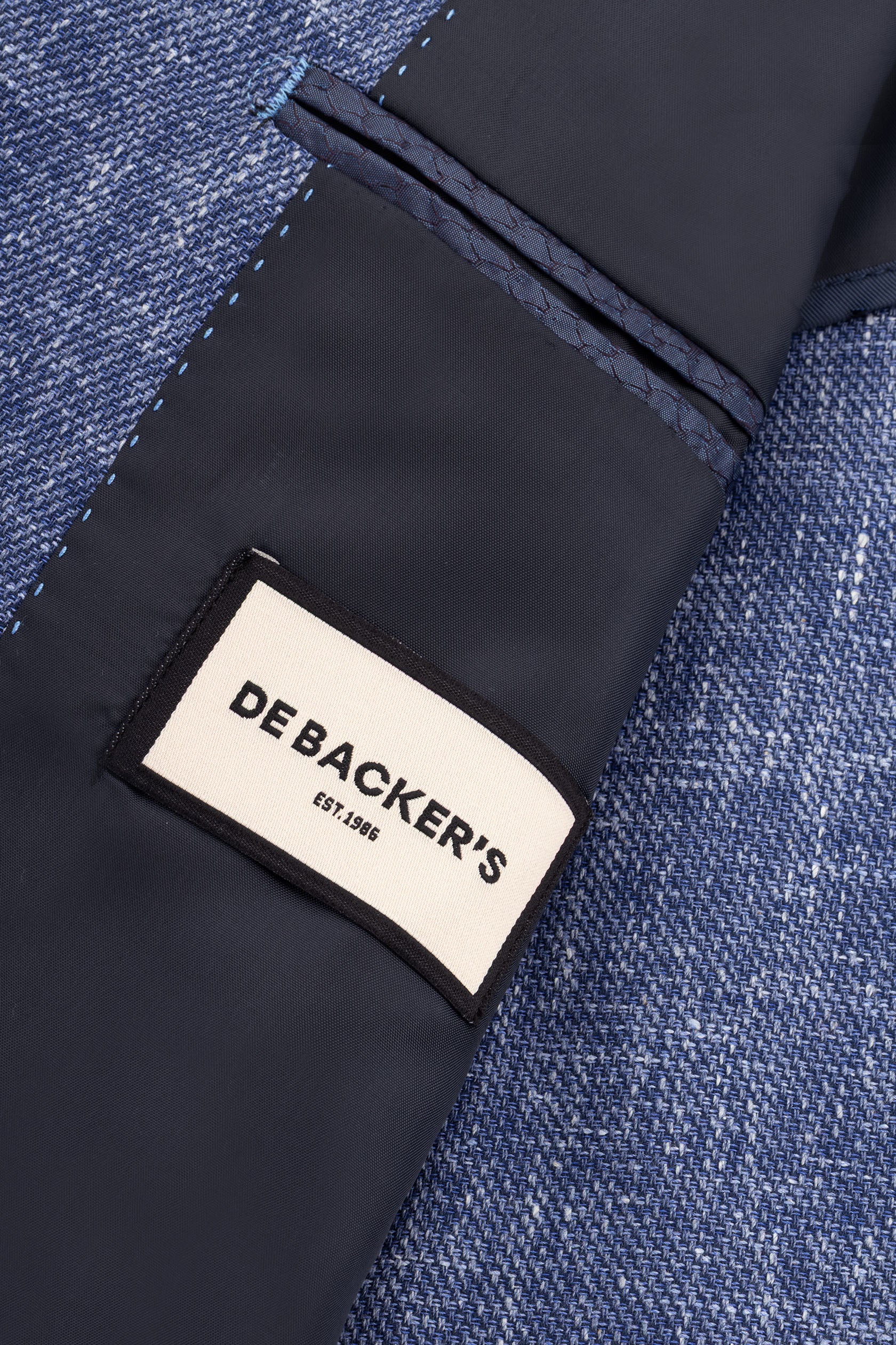 Dusty Blue Textured Casual Blazer - Image 3