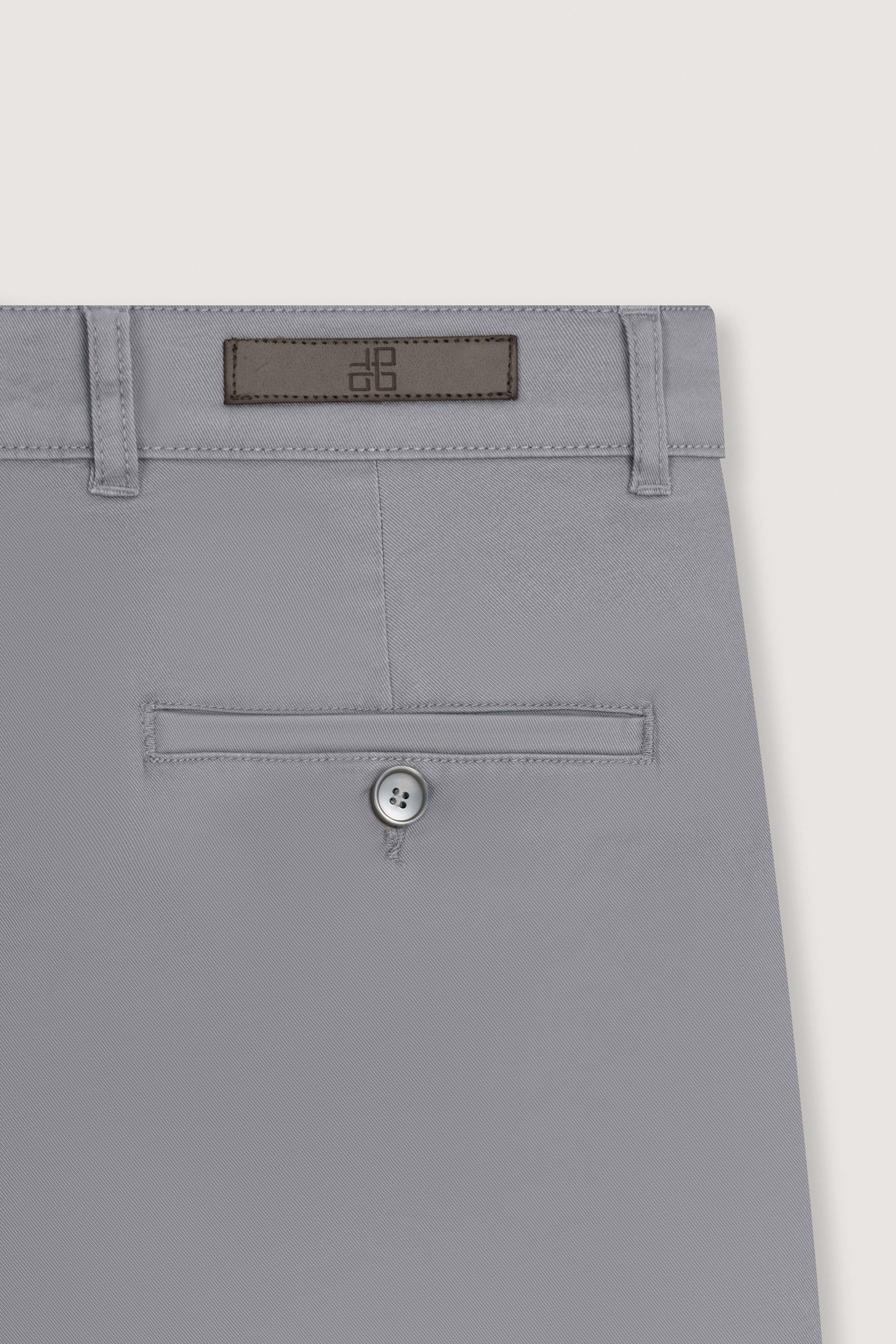 Light Gray Gabardine Chino Pants - Image 3