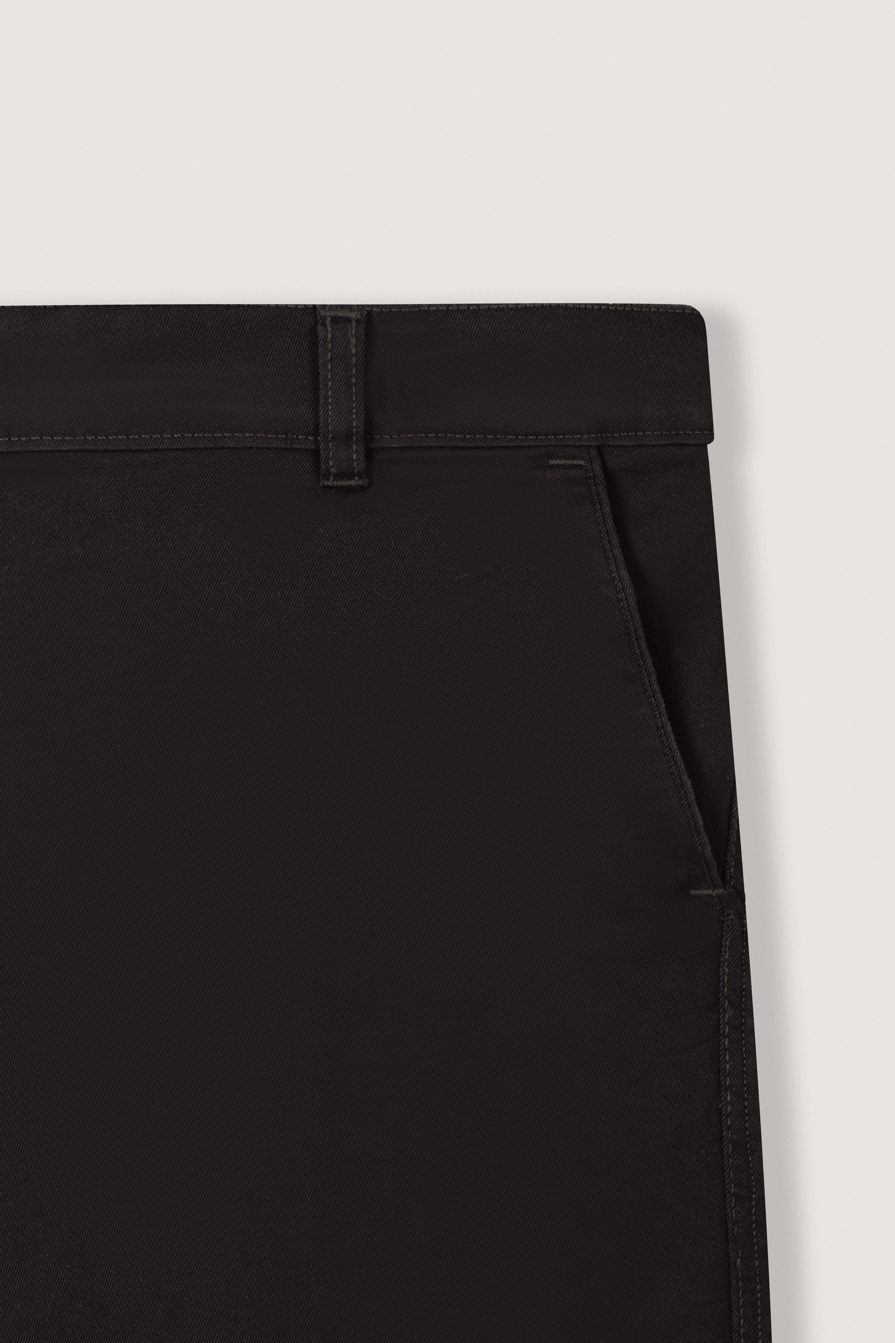 Dark Brown Gabardine Chino Pants - Image 3