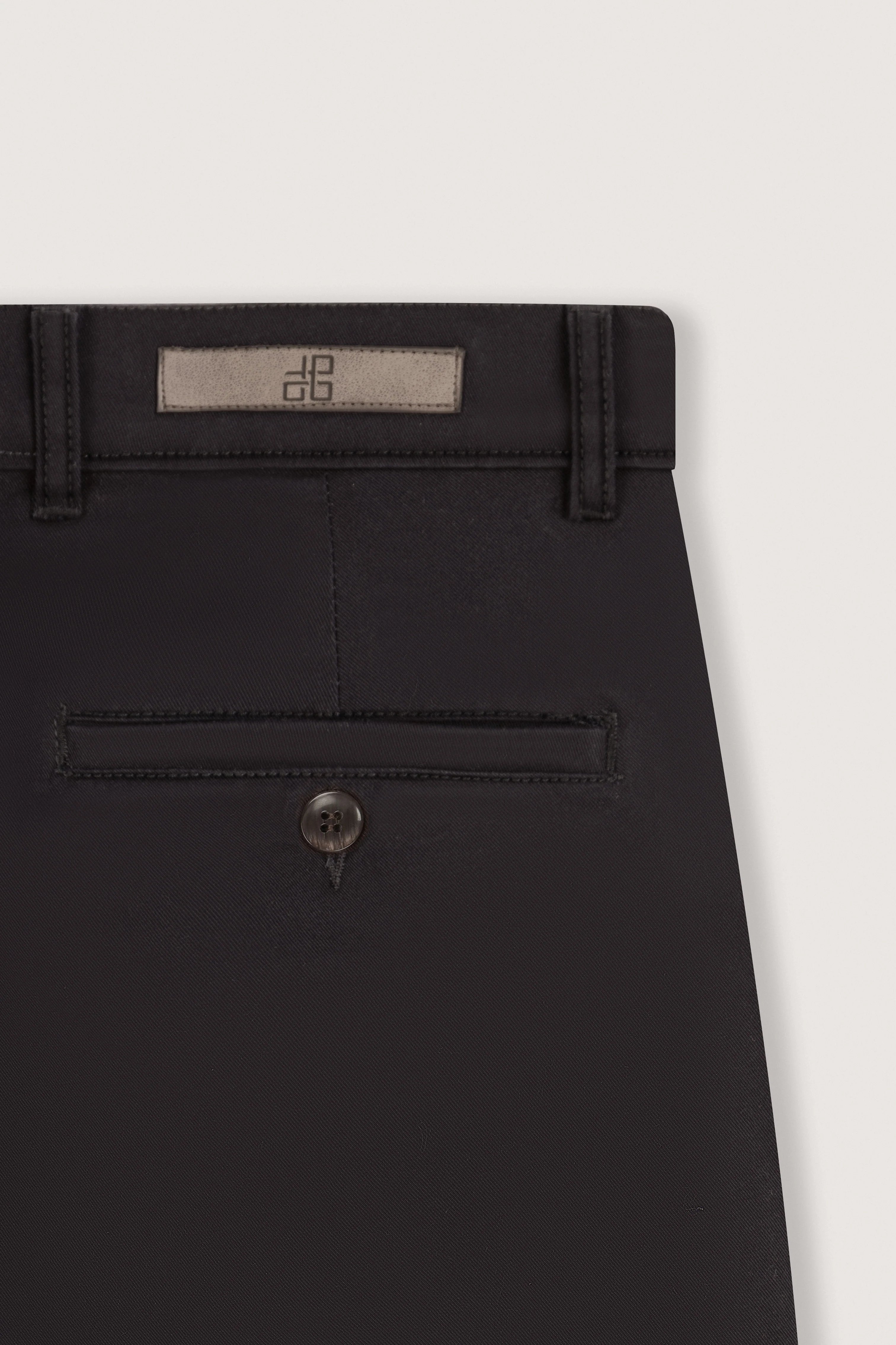 Dark Brown Gabardine Chino Pants - Image 4