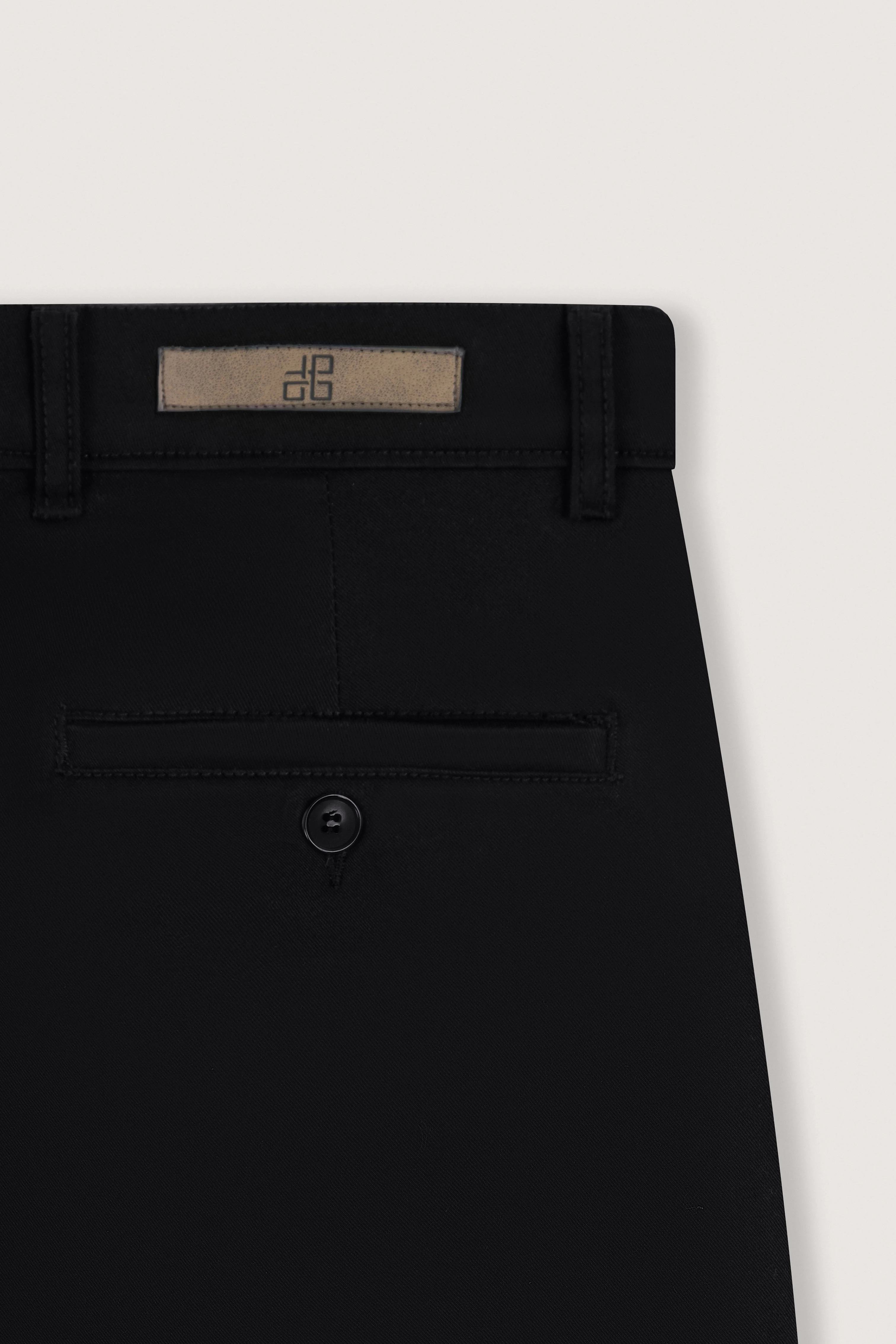 Black Gabardine Chino Pants - Image 4