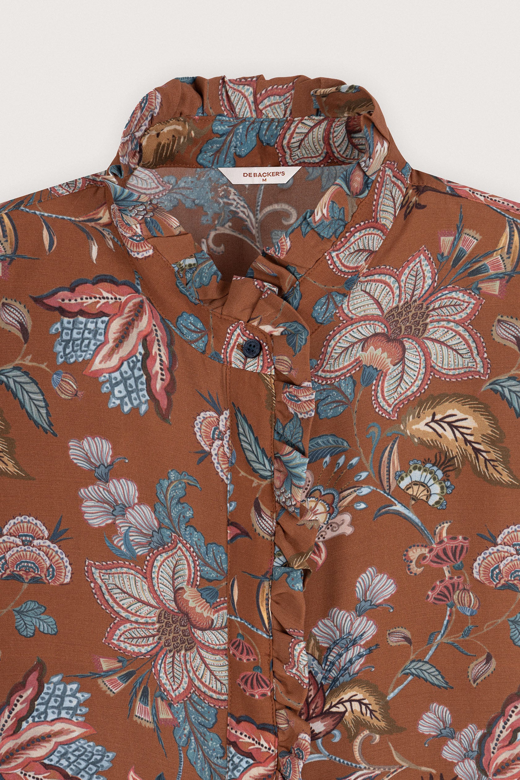 Giraffe Brown Floral Women's Shirt - Image 2