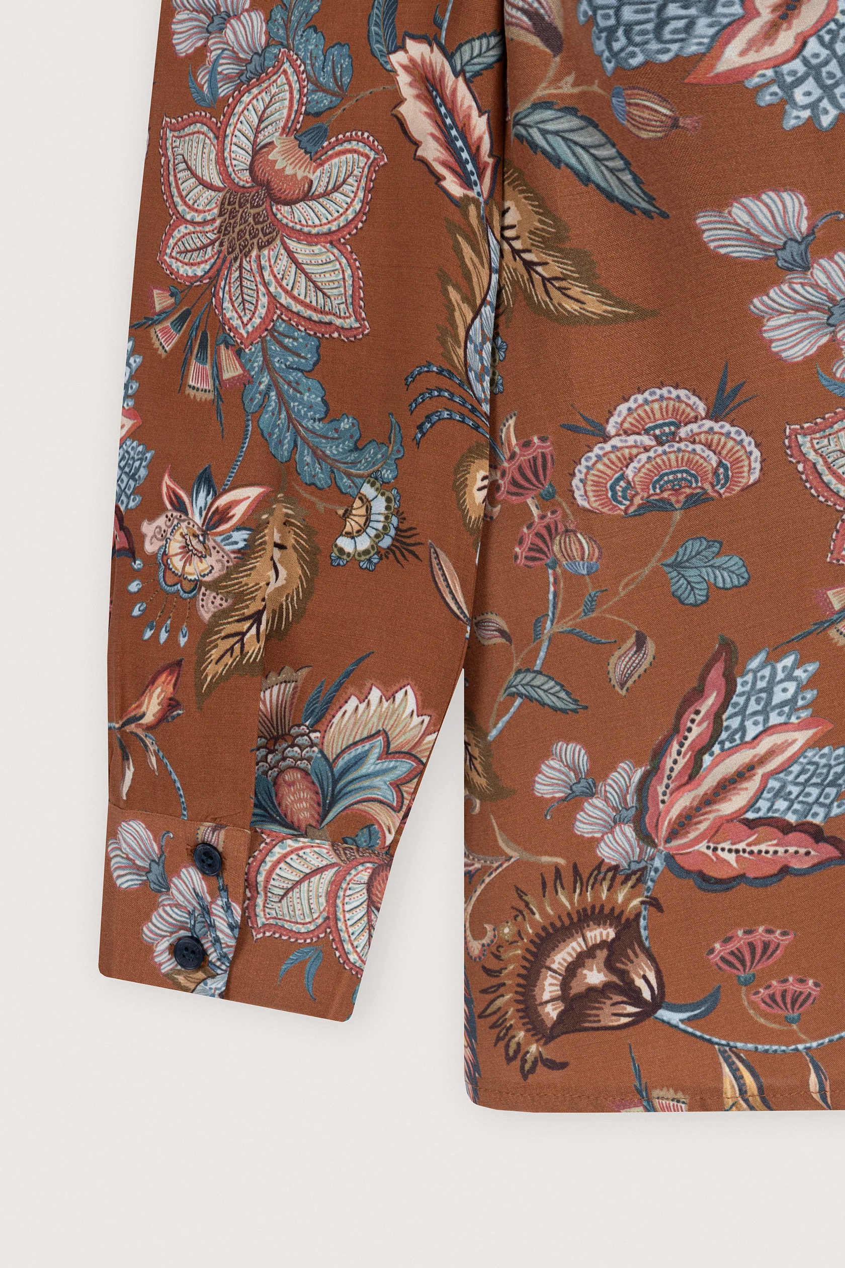 Giraffe Brown Floral Women's Shirt - Image 3