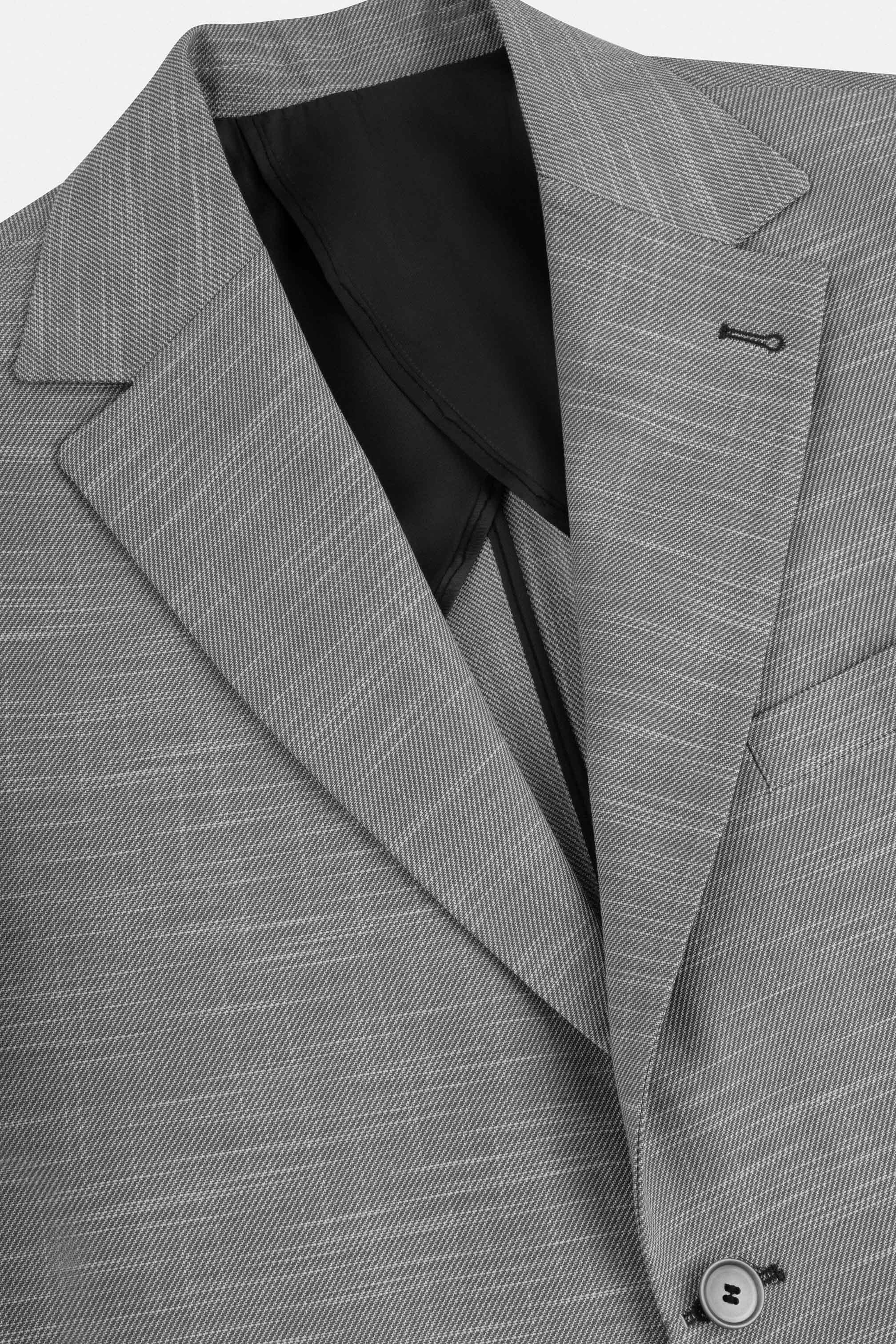 Gray patterned Casual Blazer - Image 2