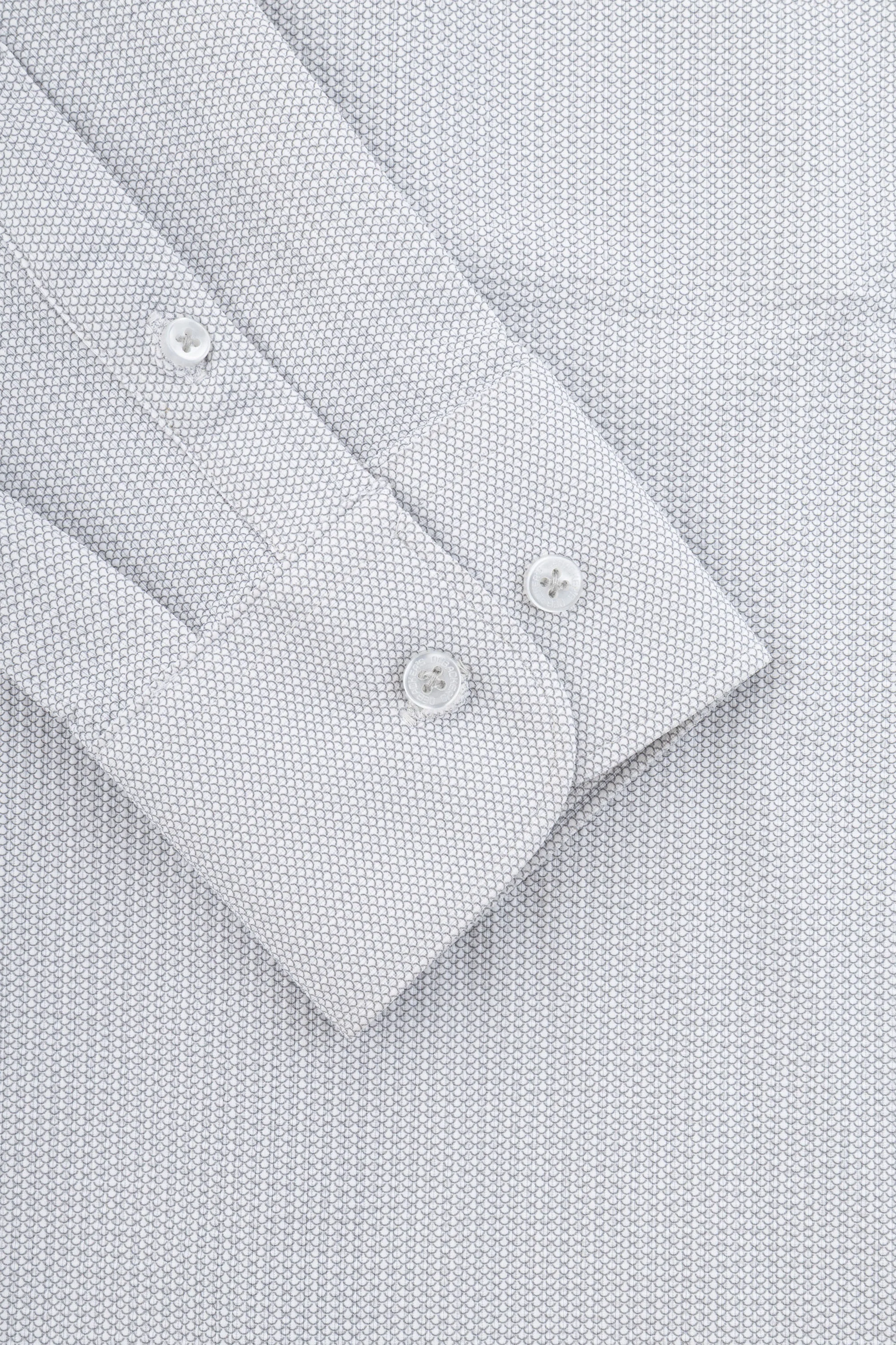 Gray Patterned Casual Shirt - Image 3