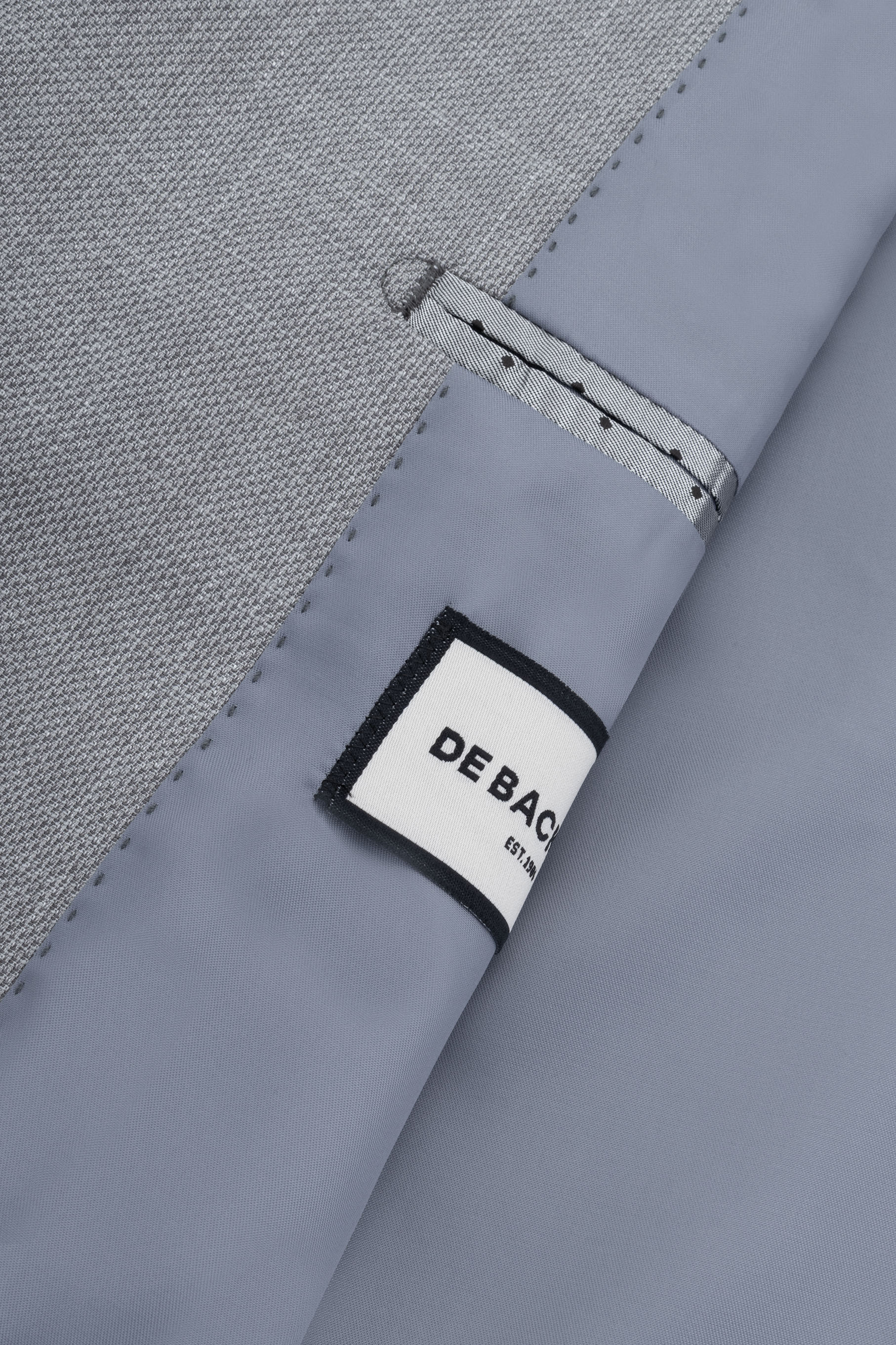 Gray Textured Casual Blazer - Image 3