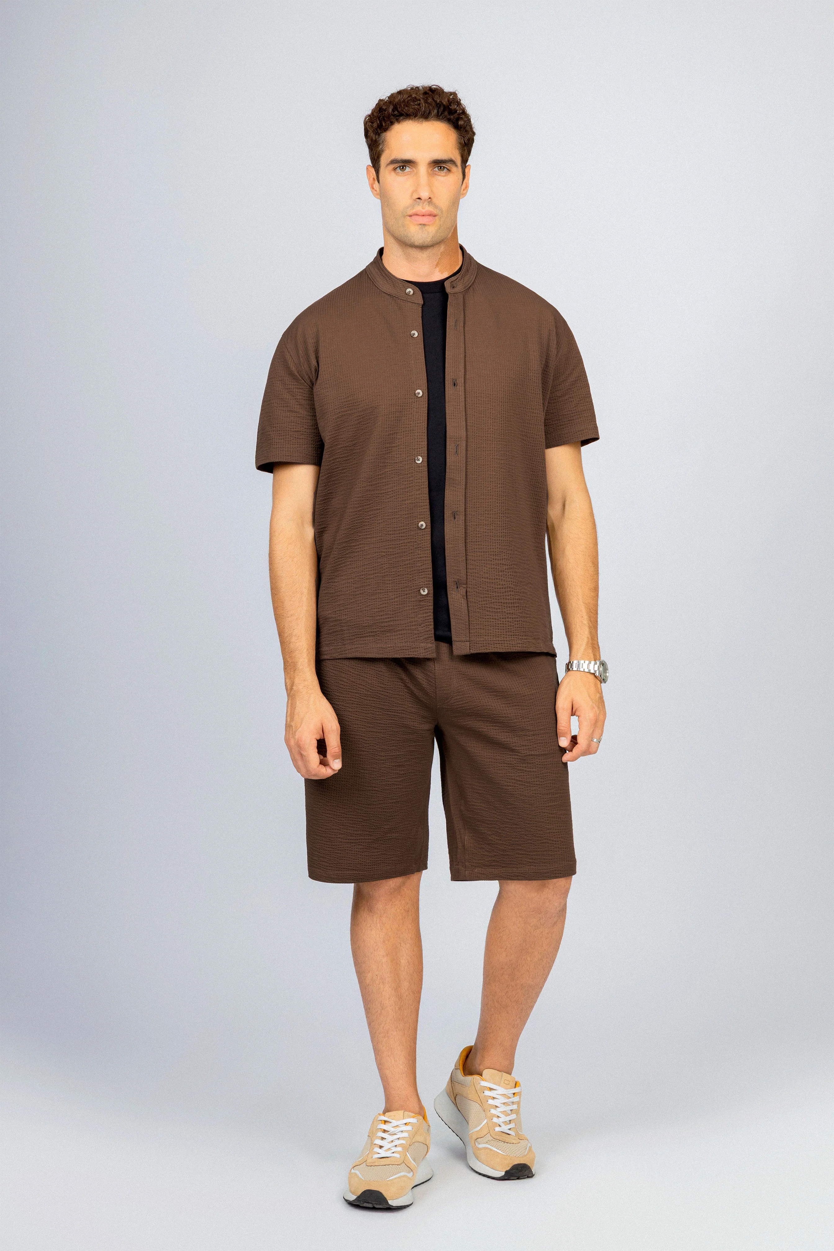 Jacquard Brown Mens Set - Image 2