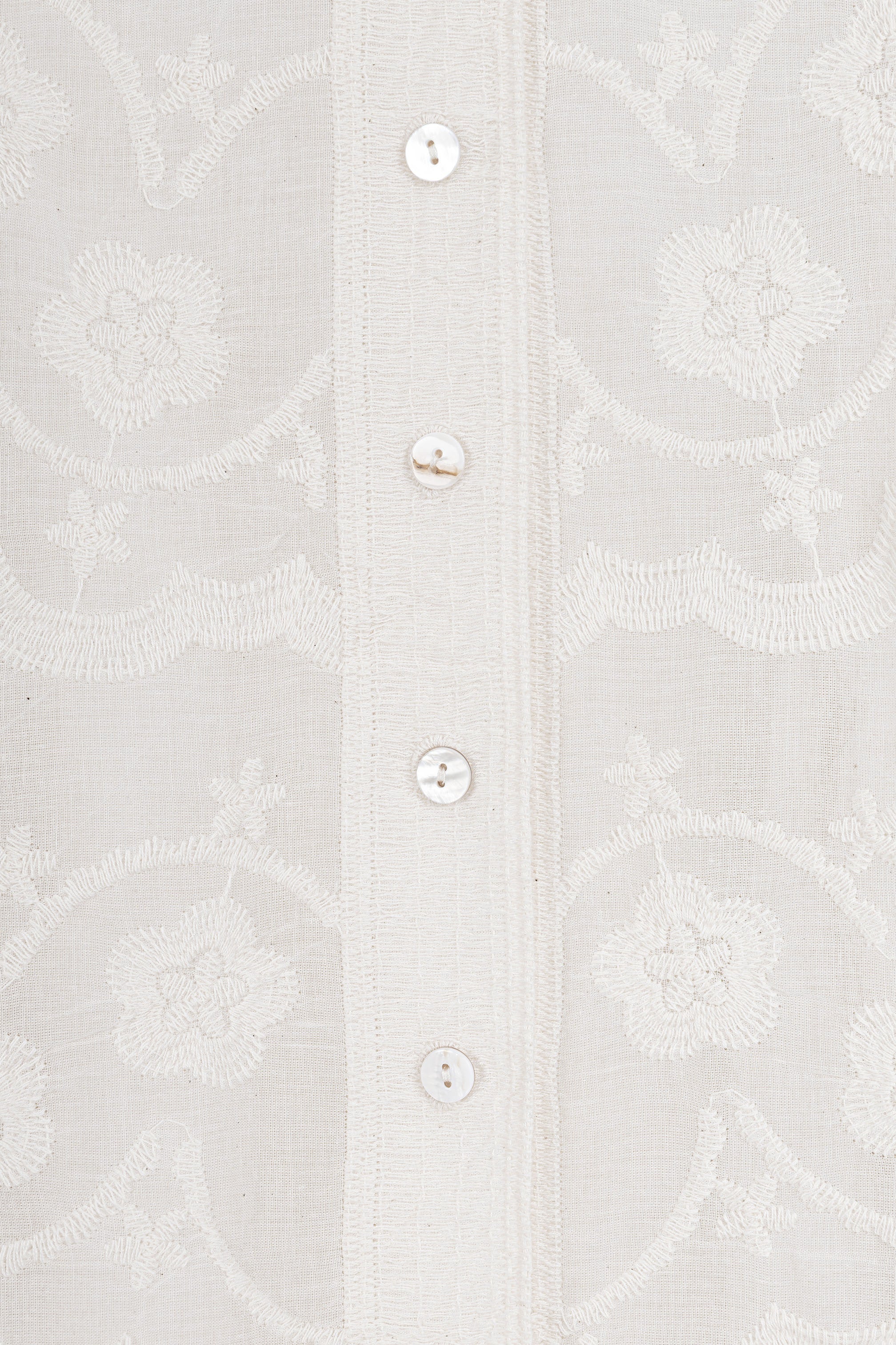 White embroidered Casual Pant Set - Image 5