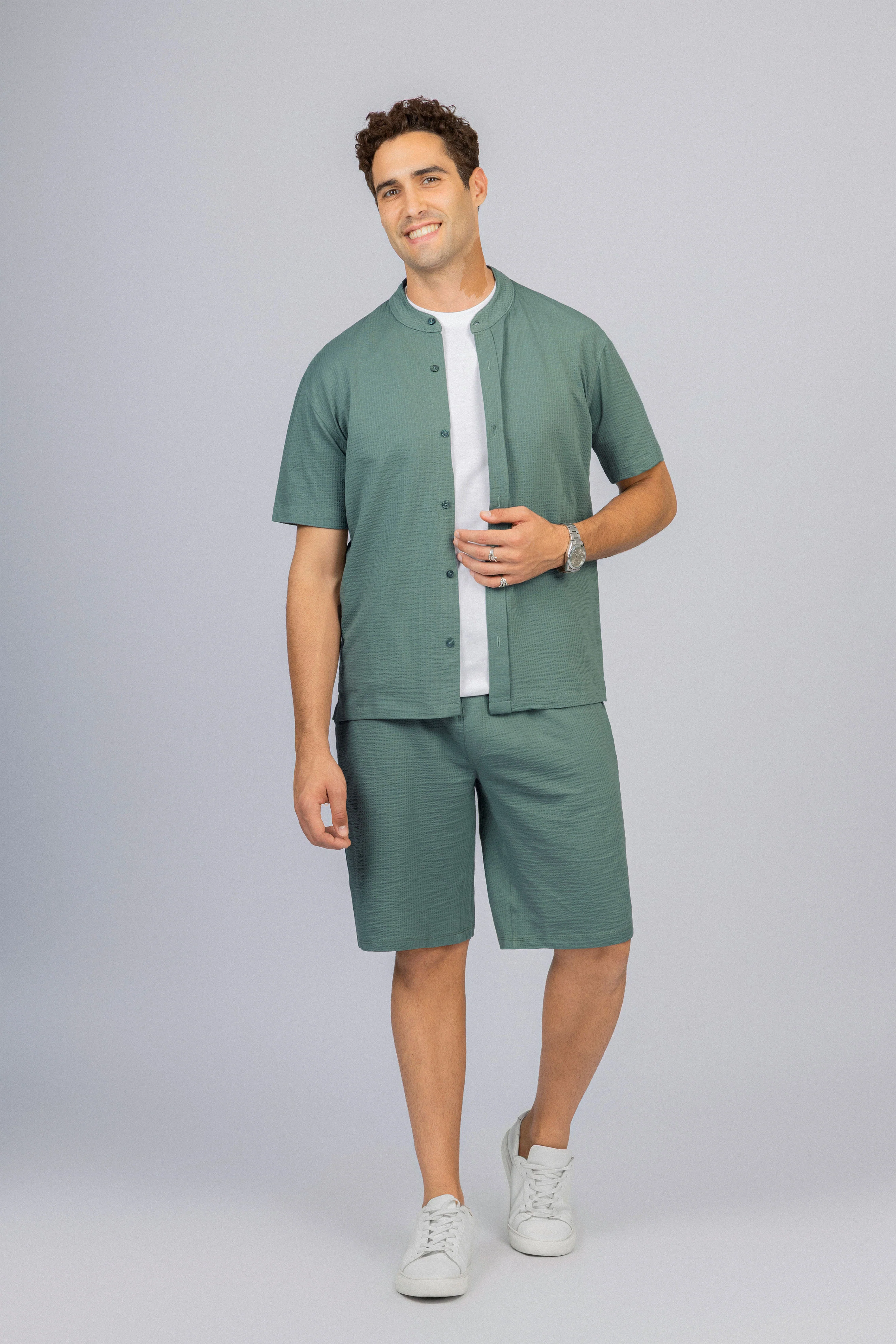 Jacquard Green Mens Set - Image 2