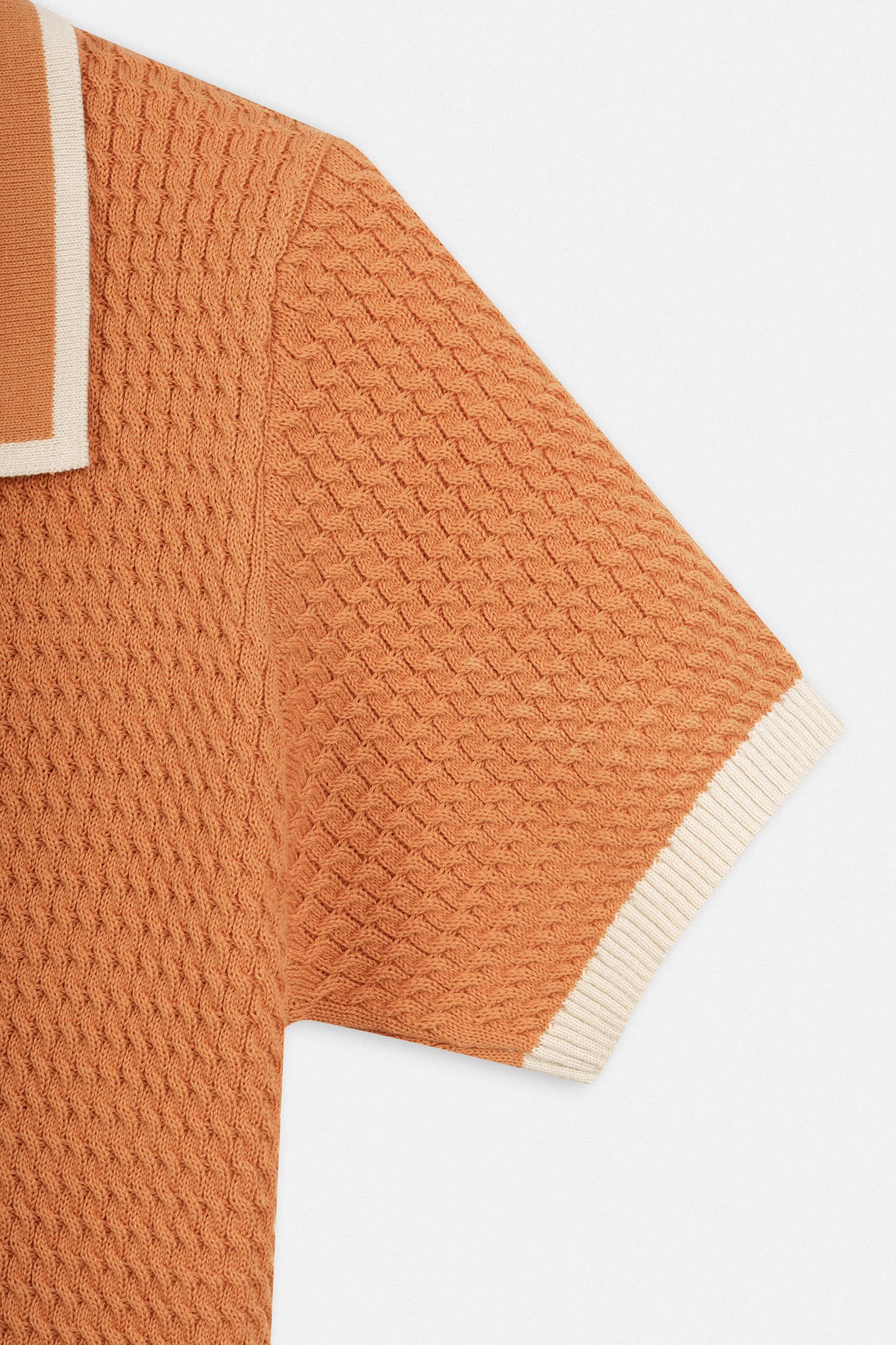 Jacquard half placket Orange Womens Polo T-shirt - Image 6